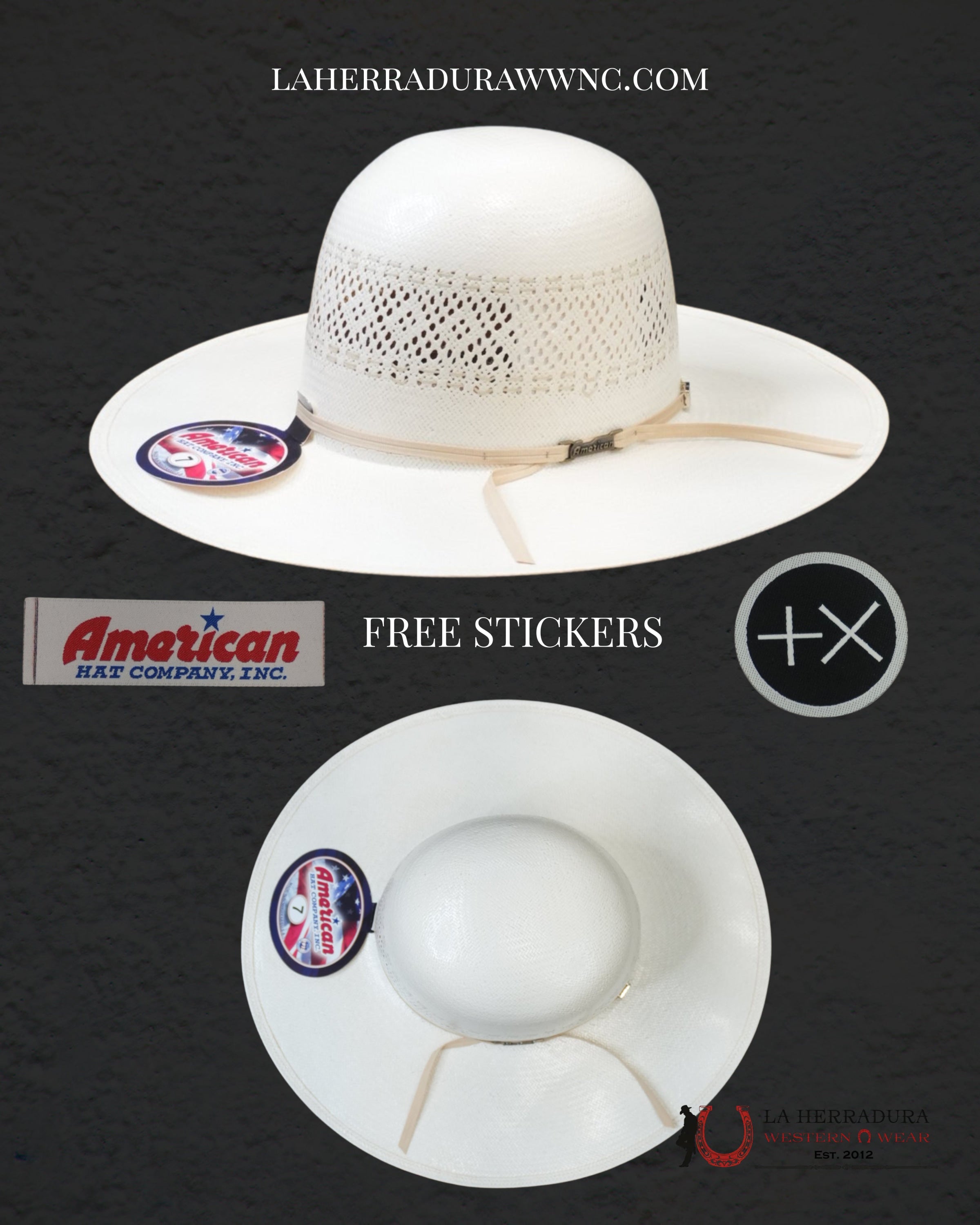 AMERICAN HAT OPEN CROWN STRAW HAT STYLE 4200 TEJANA