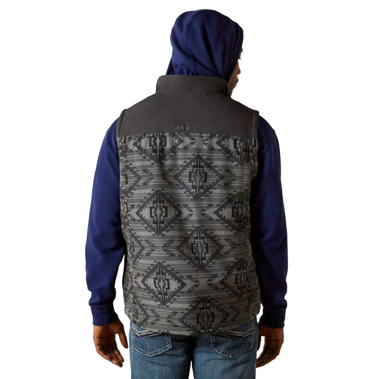 ARIAT MENS PIONEER STRETCHSHELL CHARCOAL SOUTHWEST VEST 10062510 Laherradurawwnc.com