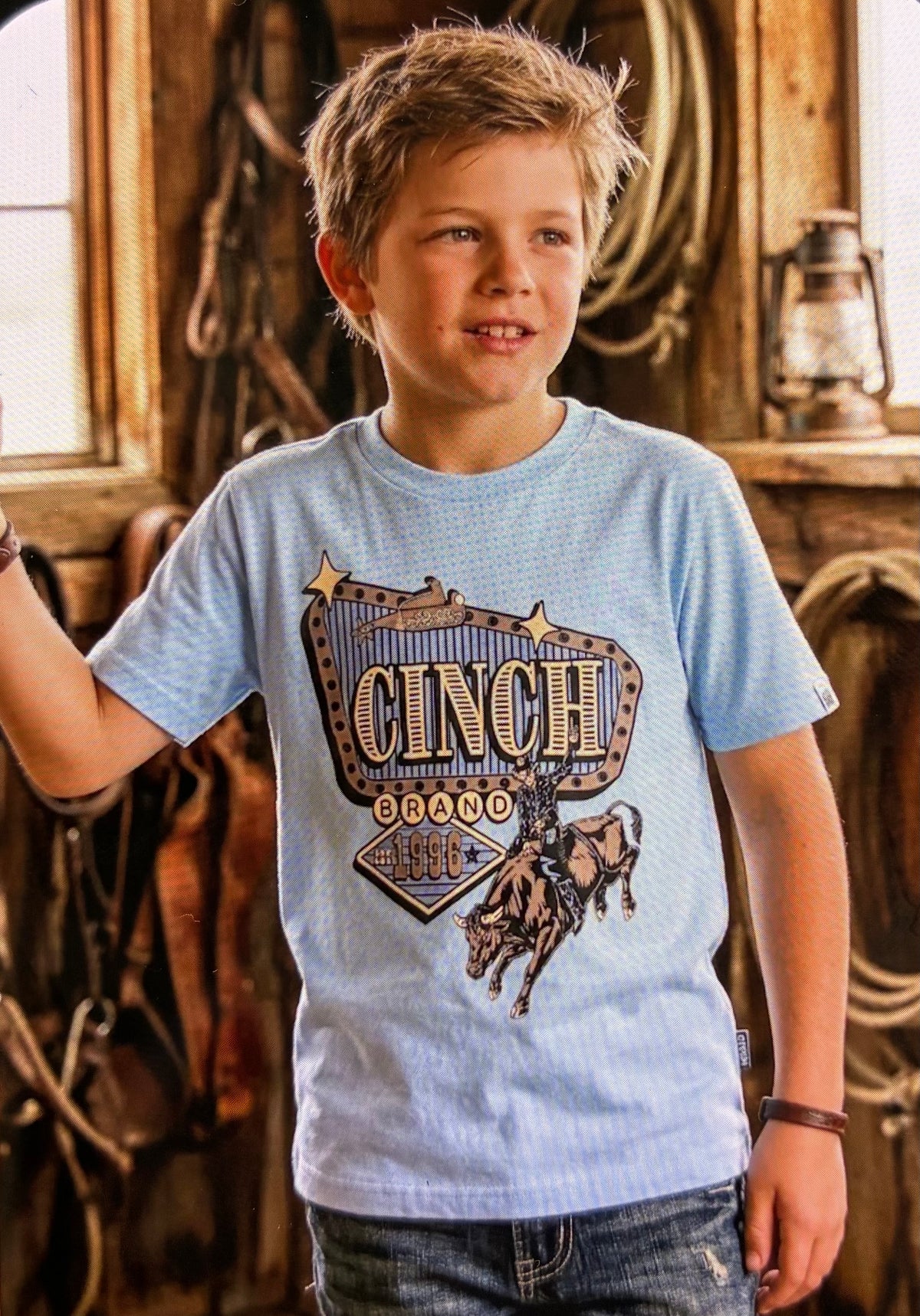 CAMISETA CINCH AZUL CLARO PARA NIÑO - MTT7670188