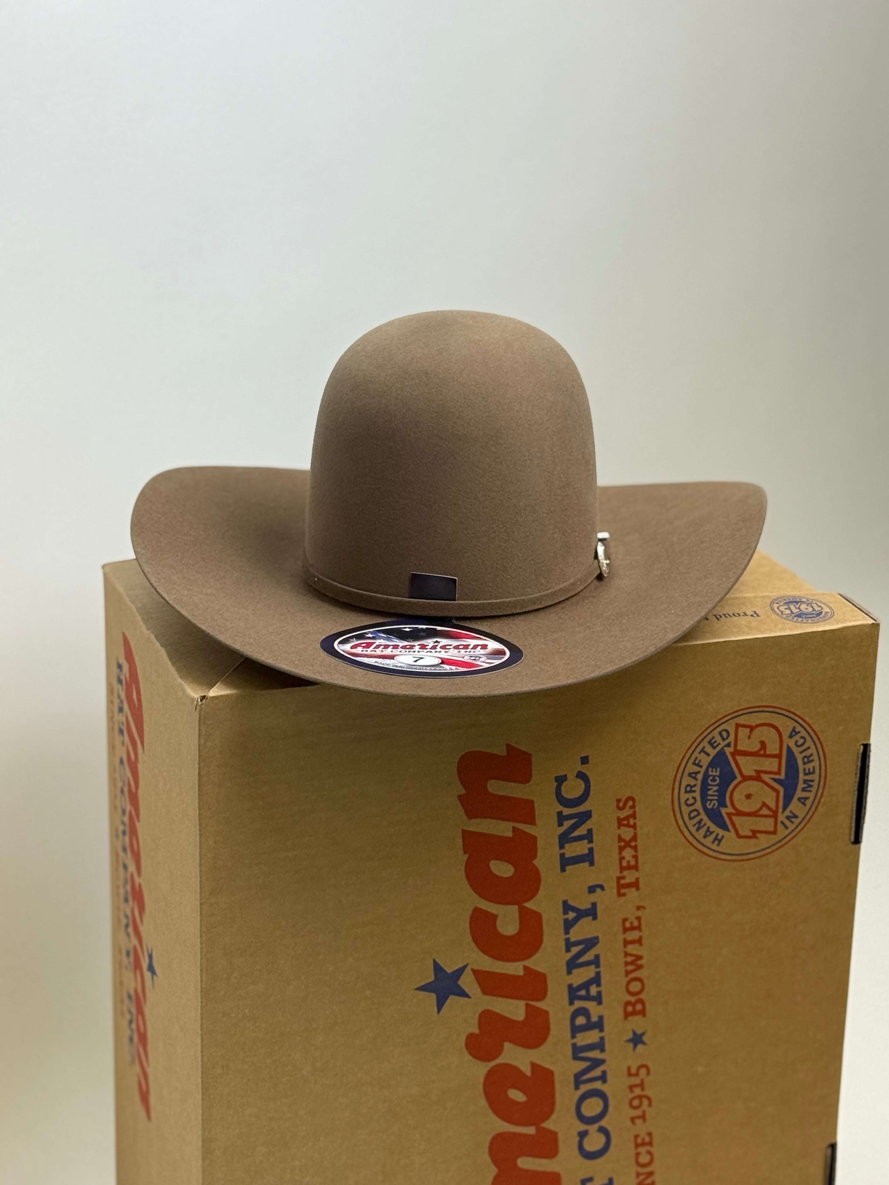 7X American Felt Hat Tuscan Open Crown Laherradurawwnc.com