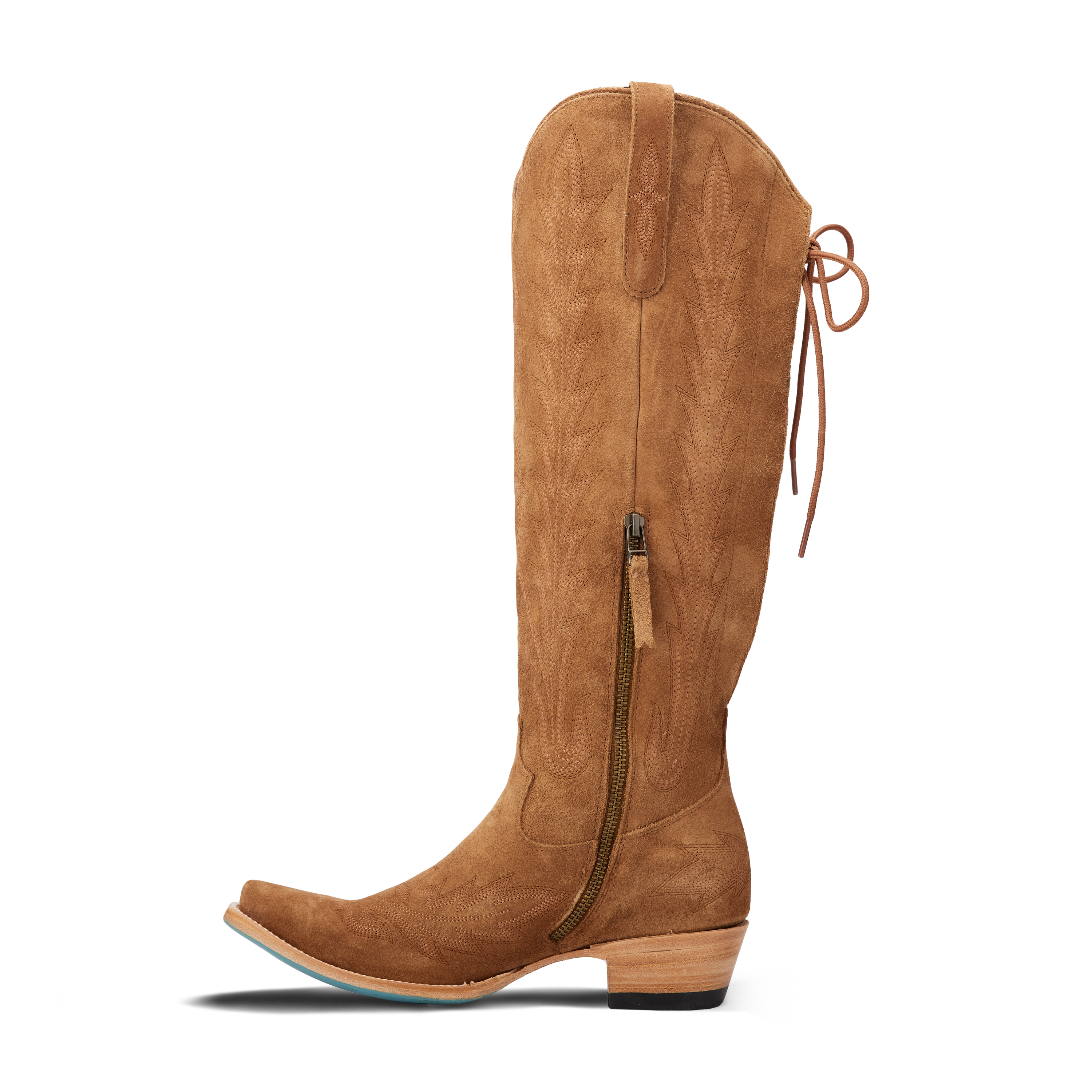 LANE WOMEN LEXINGTON KNEE HIGH TOFFEE SUEDE SNIP TOE BOOT LB0562A