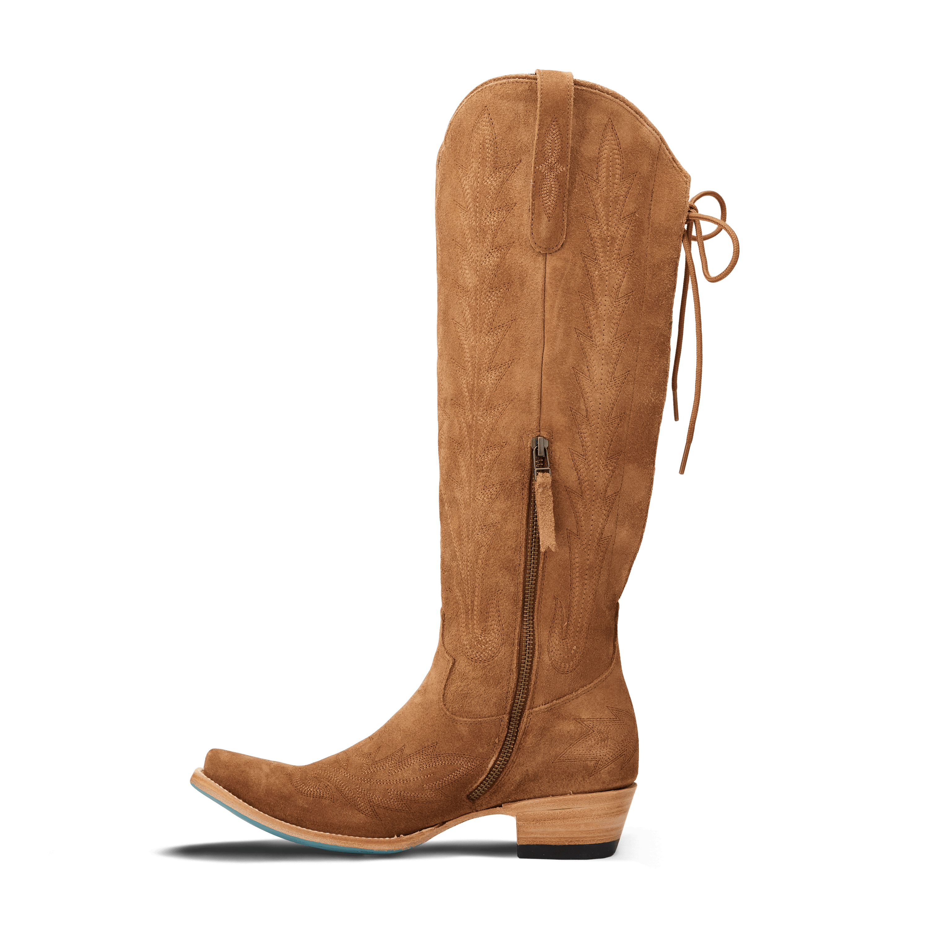 LANE WOMEN LEXINGTON KNEE HIGH TOFFEE SUEDE SNIP TOE BOOT LB0562A Laherradurawwnc.com