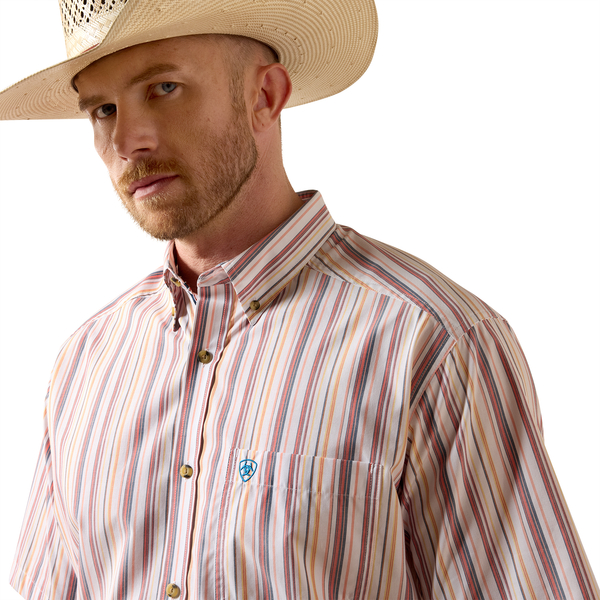 CAMISA ML PRO NEIL RAYAS AZULES KEY LARGO HOMBRE ARIAT 10073597