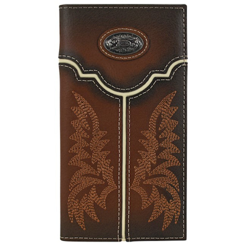 JUSTIN WALLET BROWN GENUINE LEATHER RODEO WALLET- 24010767W1