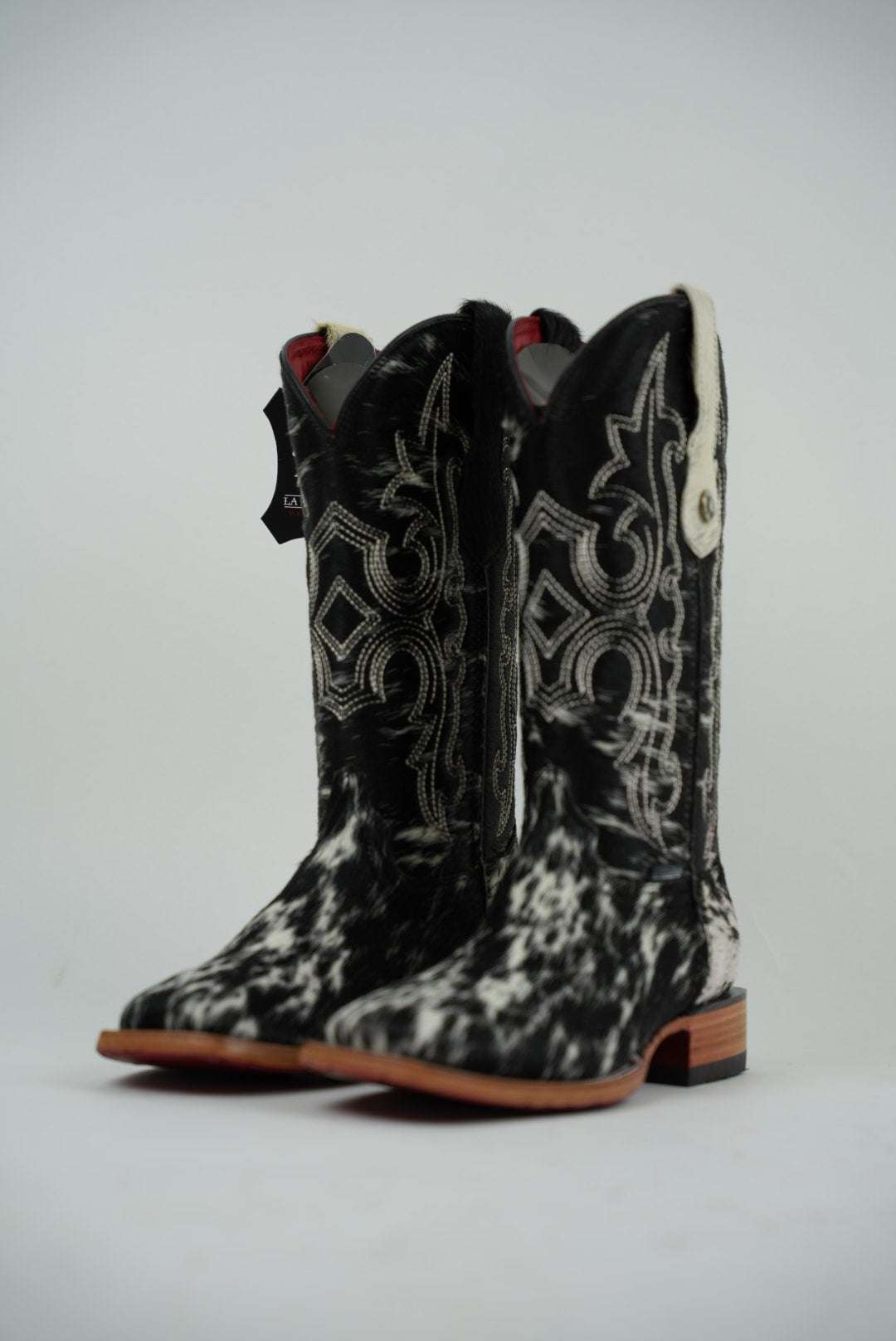 LA HERRADURA WOMEN KATHERINE HD COWHIDE BLANCO NEGRO R/B SQ TOE Laherradurawwnc.com