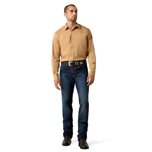 ARIAT WRINKLE FREE SOLID CARTOUCHE CLASSIC LONG SLEEVE SHIRT 10072737