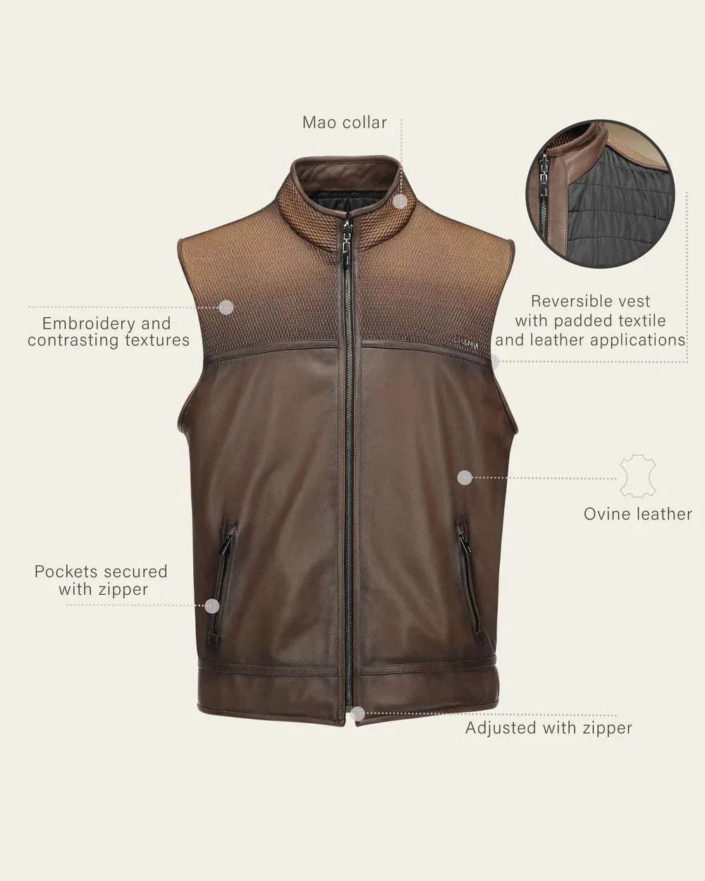 CUADRA CHALECO BORREGO MATNA DUNA CAFÉ MN HONEY ZIPPER VEST JC360 Laherradurawwnc.com