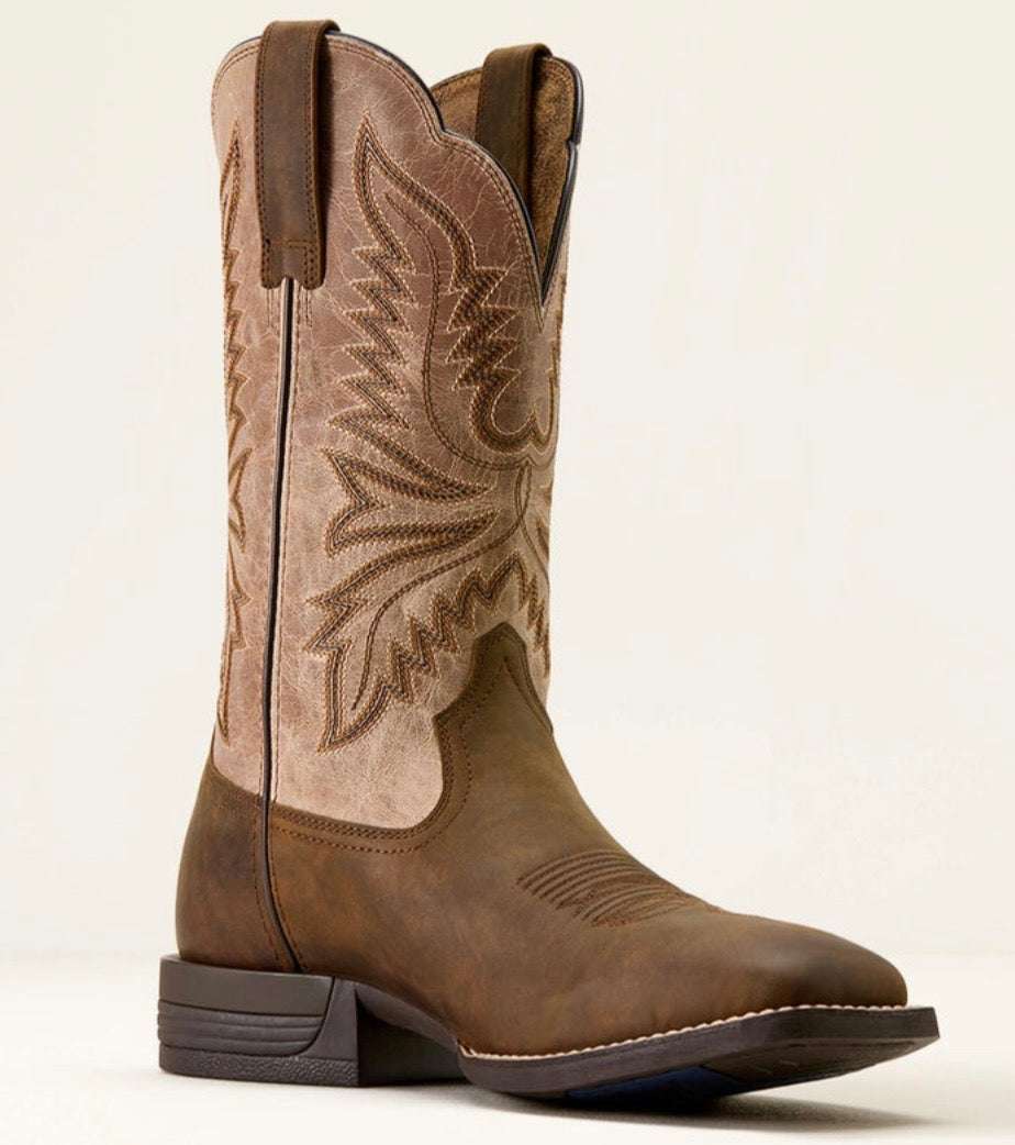 ARIAT MENS BOOT BRUSH CREEK AGED TAN/SMOKEY TAUPE WIDE SQUARE 10074181 Laherradurawwnc.com