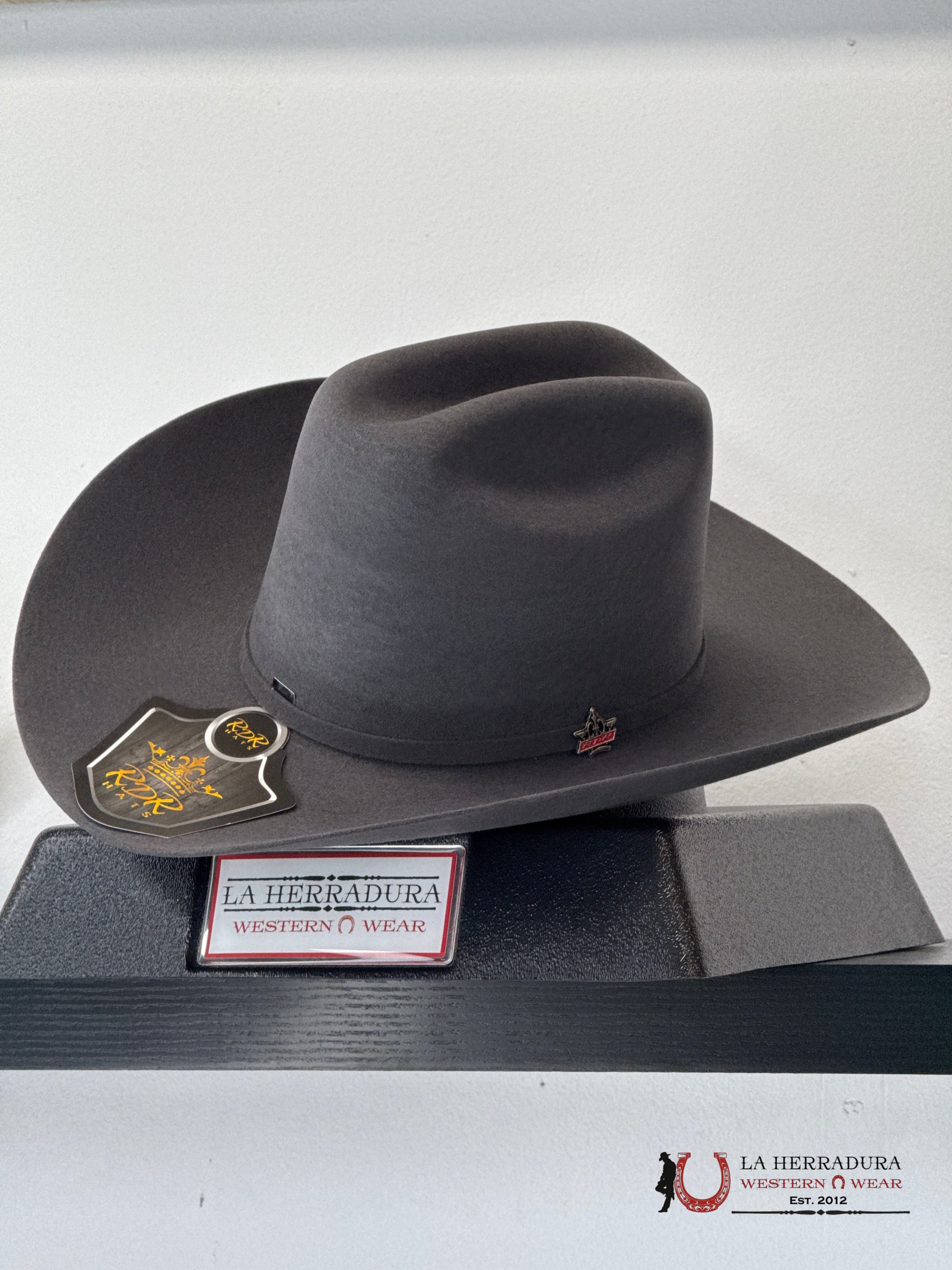 4X RDR CHARCOAL FELT HAT HORMA SINALOA TEJANA