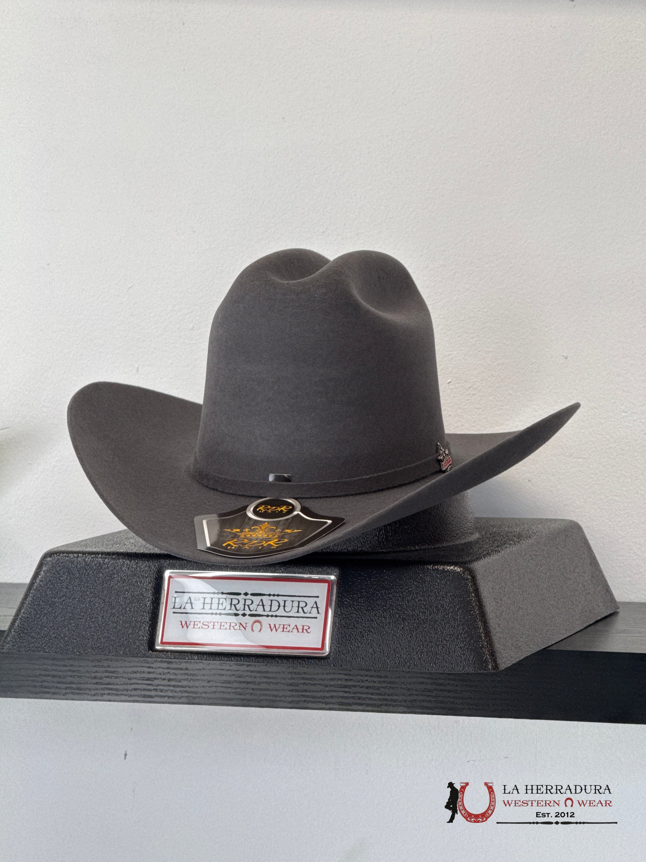 4X RDR CHARCOAL FELT HAT HORMA SINALOA TEJANA