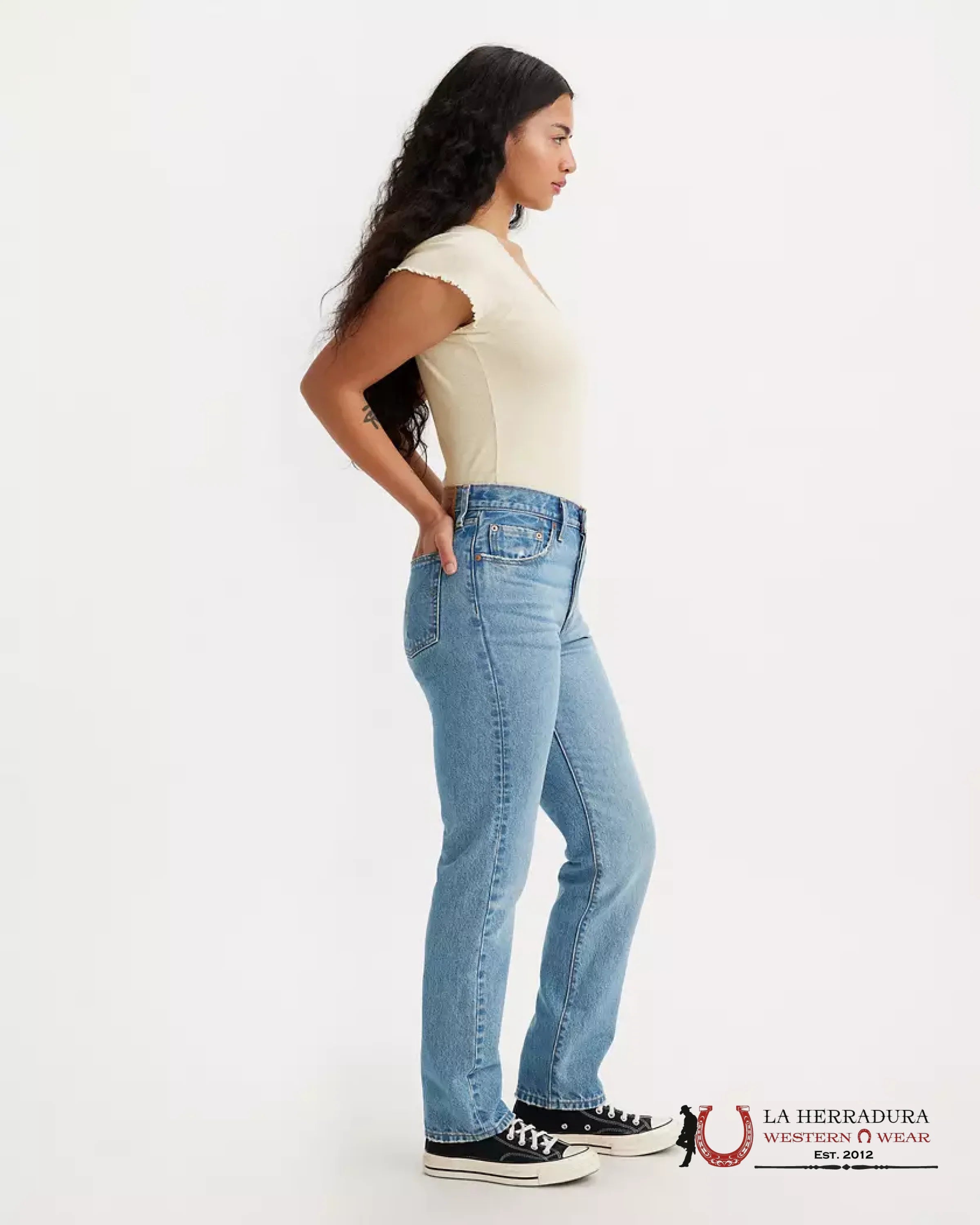 501 Original Fit Women’s Jeans - Oxnard Athens Pushed - Light Wash - 0396 LEVIS JEANS