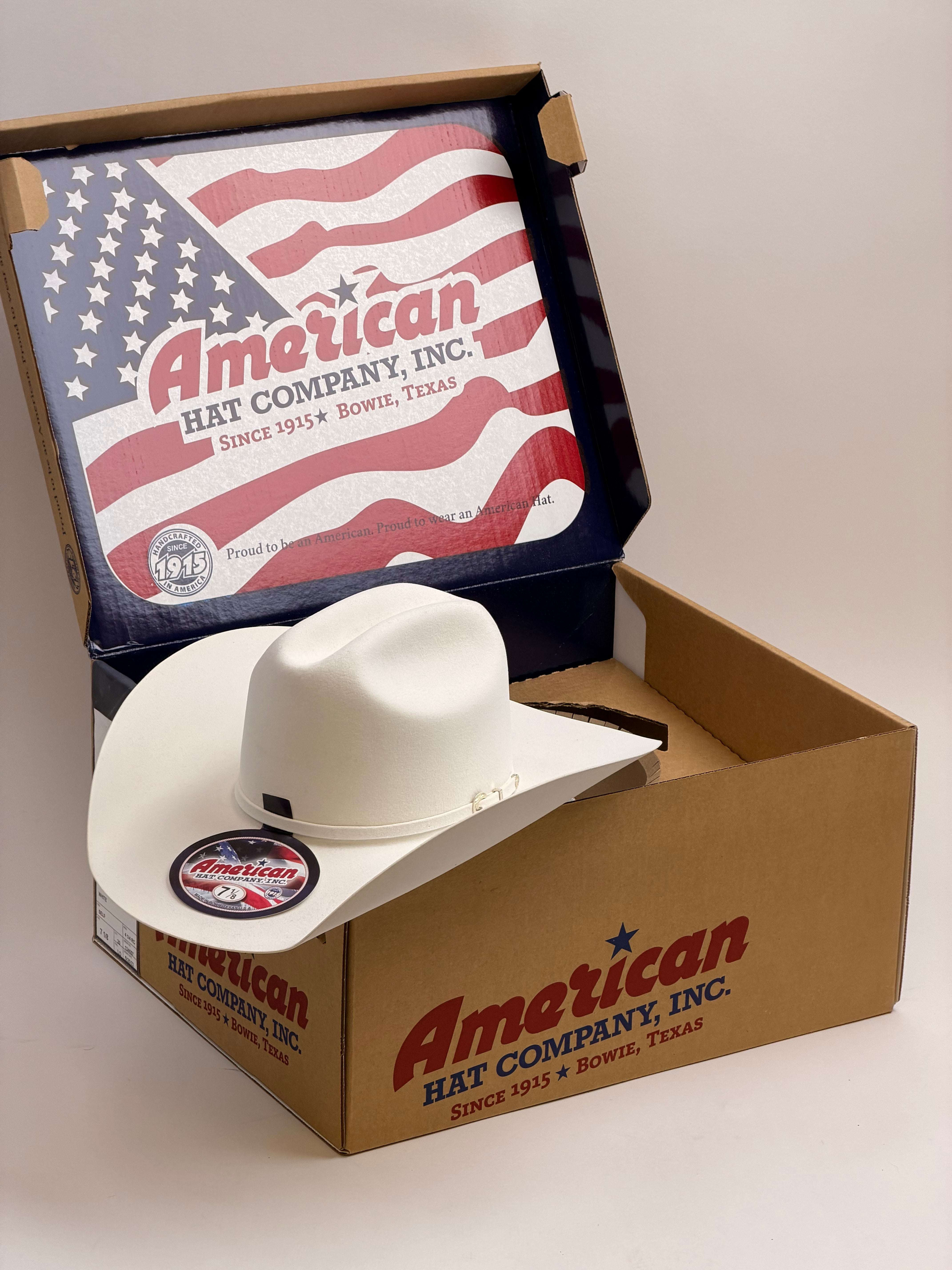 40X American Felt Hat White Laherradurawwnc.com