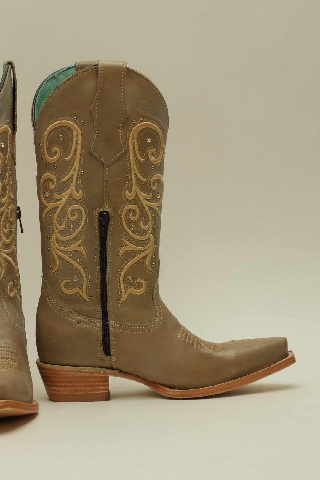 LA HERRADURA WOMEN VINTAGE RUST TALCO CREMA FULL SNIP TOE