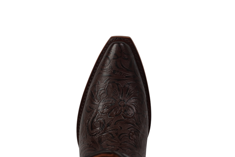 LA HERRADURA WOMEN TALL BOOT PTC/ NANCY CINCELADO FLORES CAFE SNIP TOE