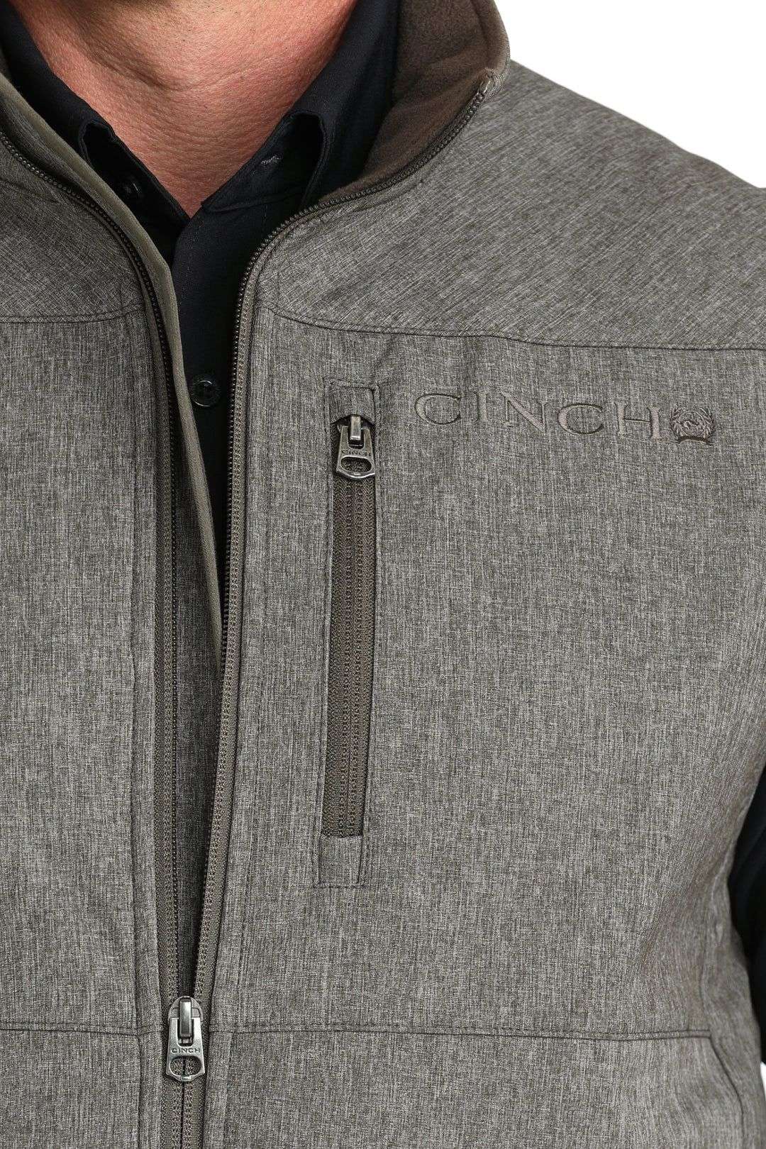 CINCH MENS BONDED VEST OLIVE-MWV1541011 Laherradurawwnc.com