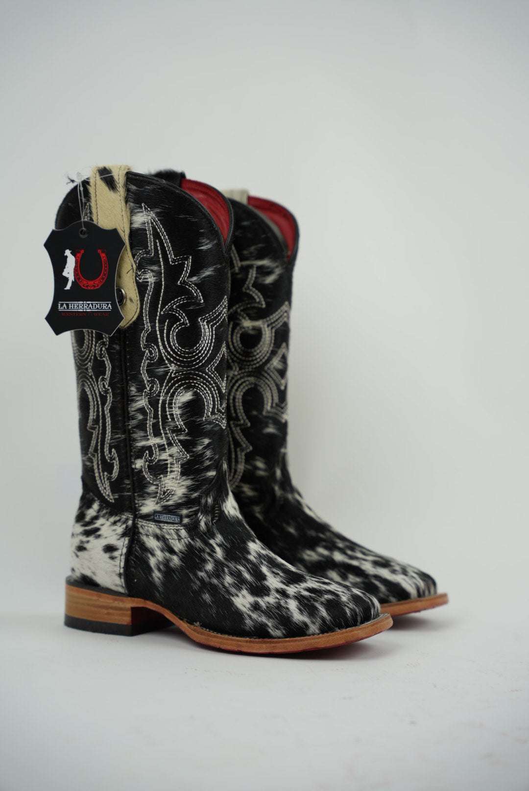 LA HERRADURA WOMEN KATHERINE HD COWHIDE BLANCO NEGRO R/B SQ TOE Laherradurawwnc.com