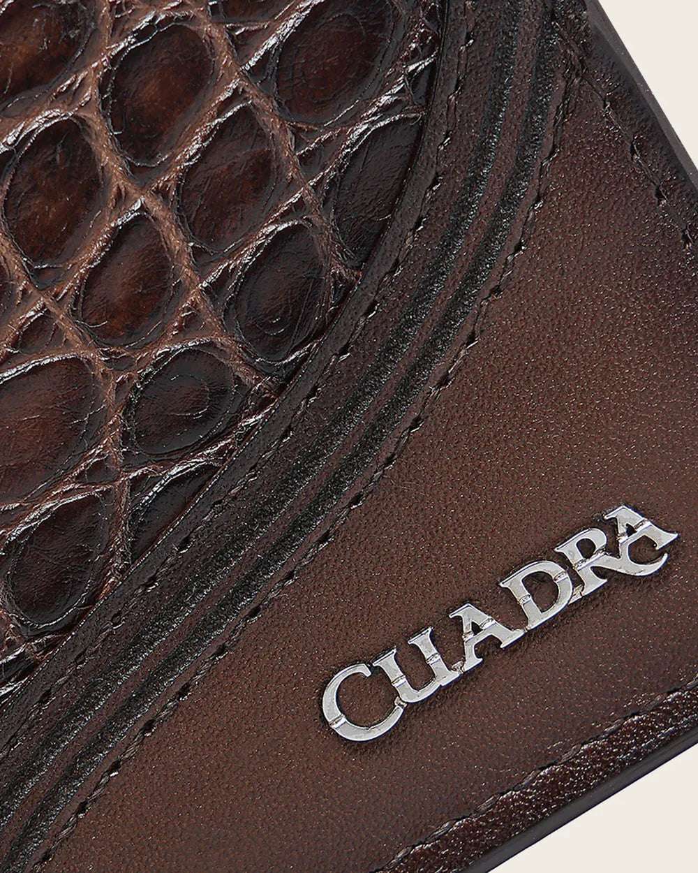CUADRA MENS WALLET ALLIGATOR STUDS BROWN DU718 Laherradurawwnc.com