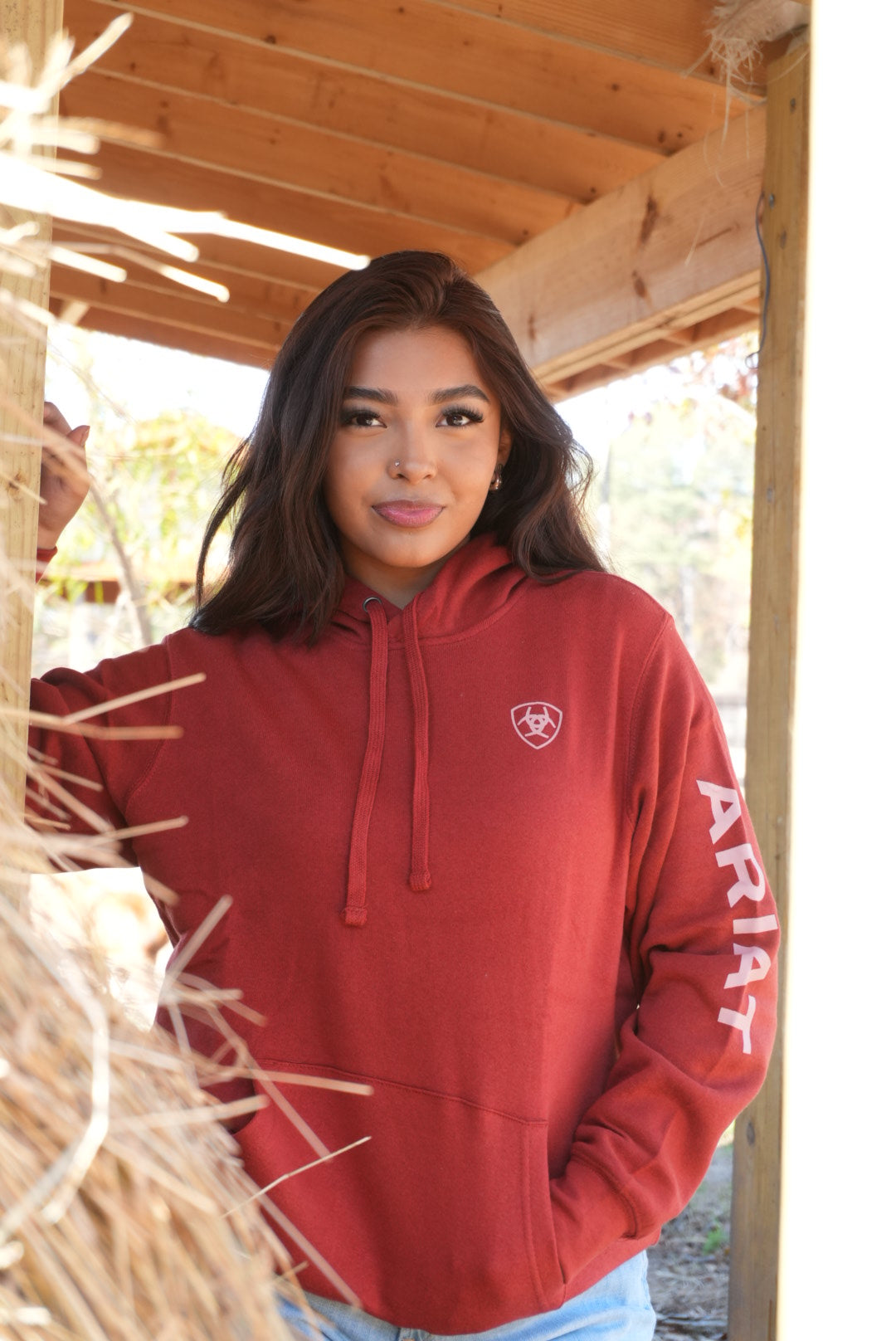 Women’s Ariat Real Classic Arm Logo hoodie -10041634