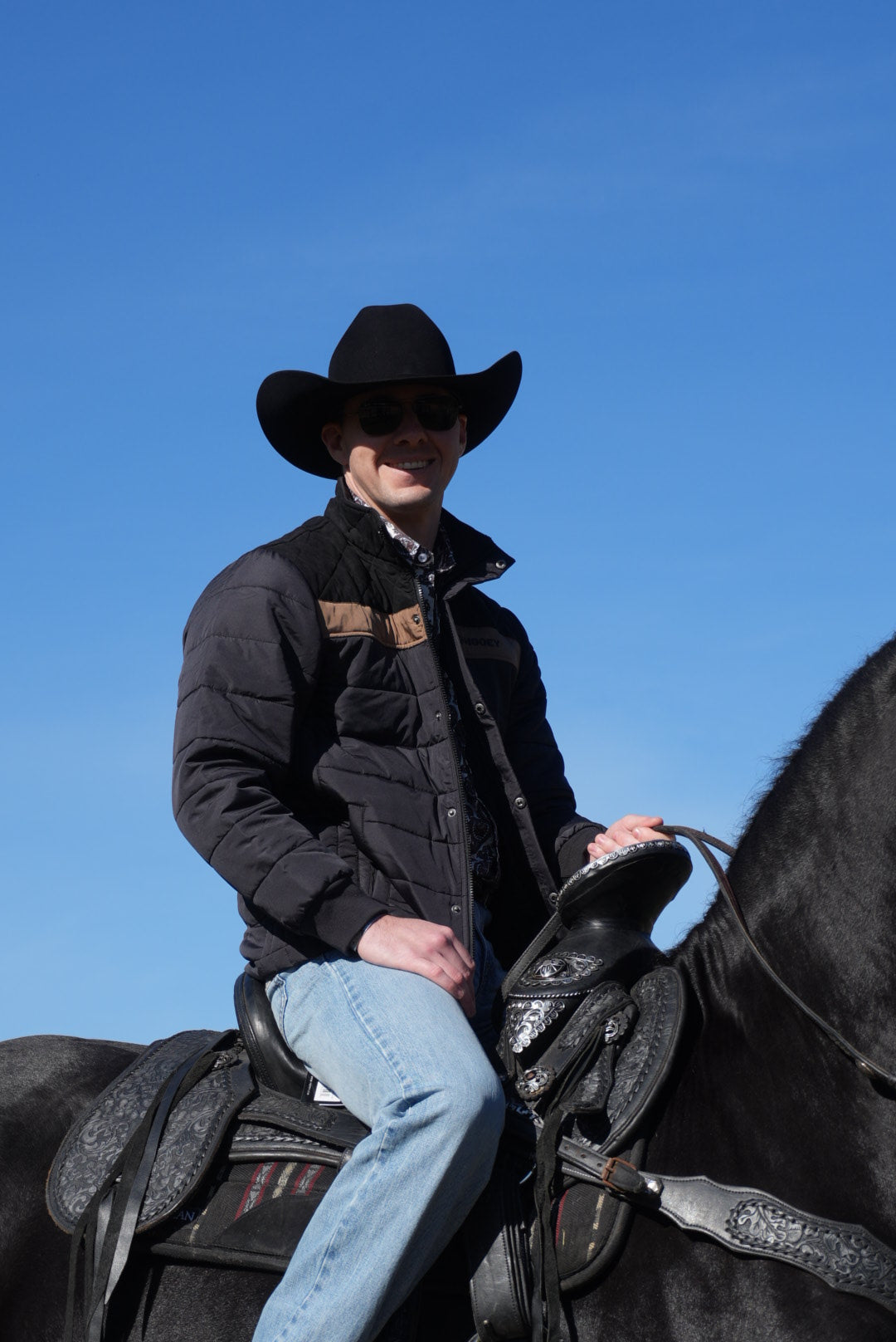 HOOEY MENS BANFF BLACK PUFFER FULL ZIP JACKET HJ147BK