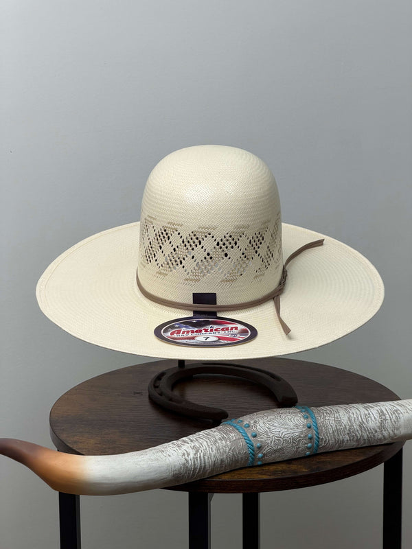 SOMBRERO DE PAJA AMERICAN HAT DE CORONA ABIERTA ESTILO 6300