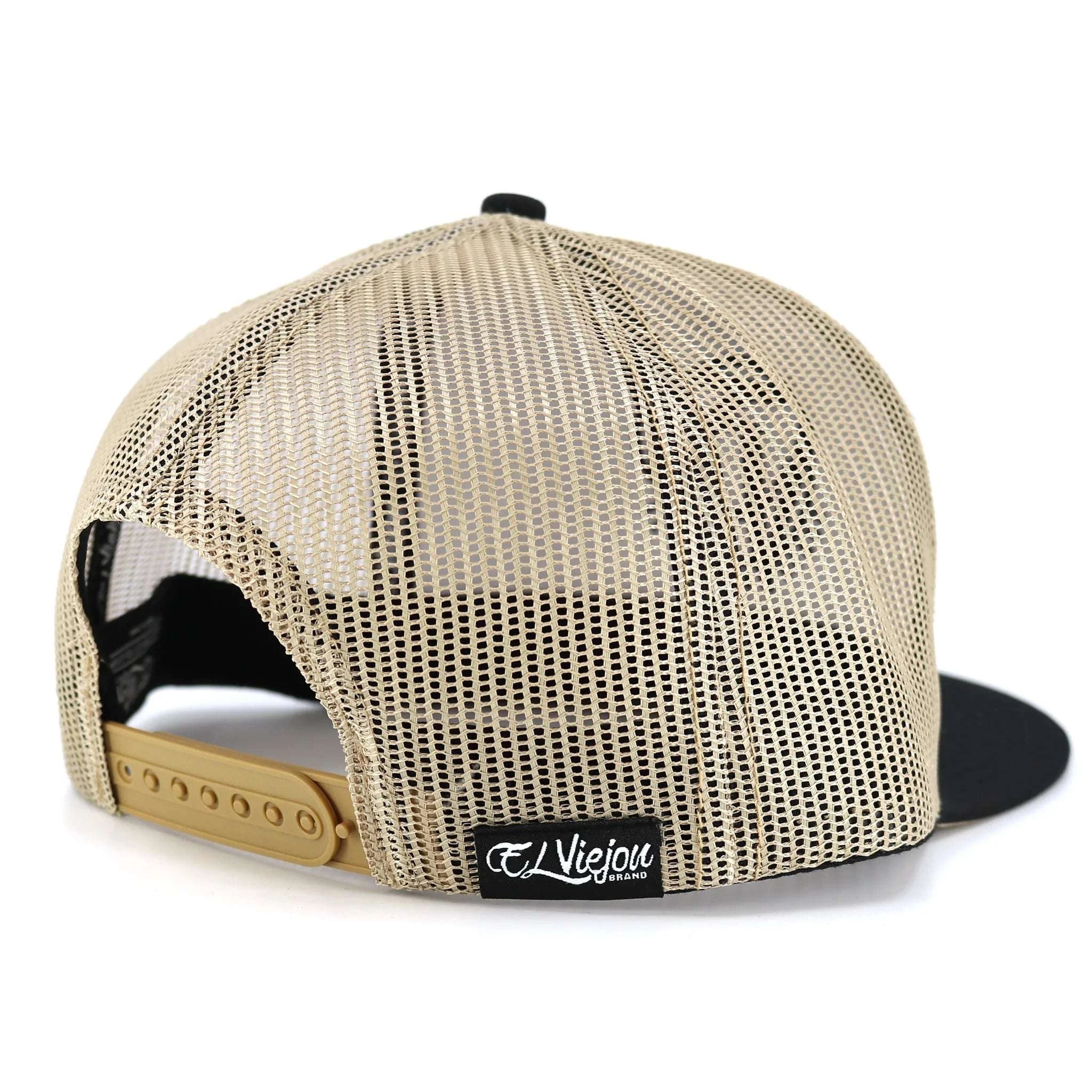 Beige mesh cap with black visor