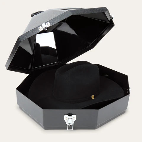 STETSON 100X THE GOLDEN EAGLE BLACK COPA CHICA PREMIUM FELT HAT