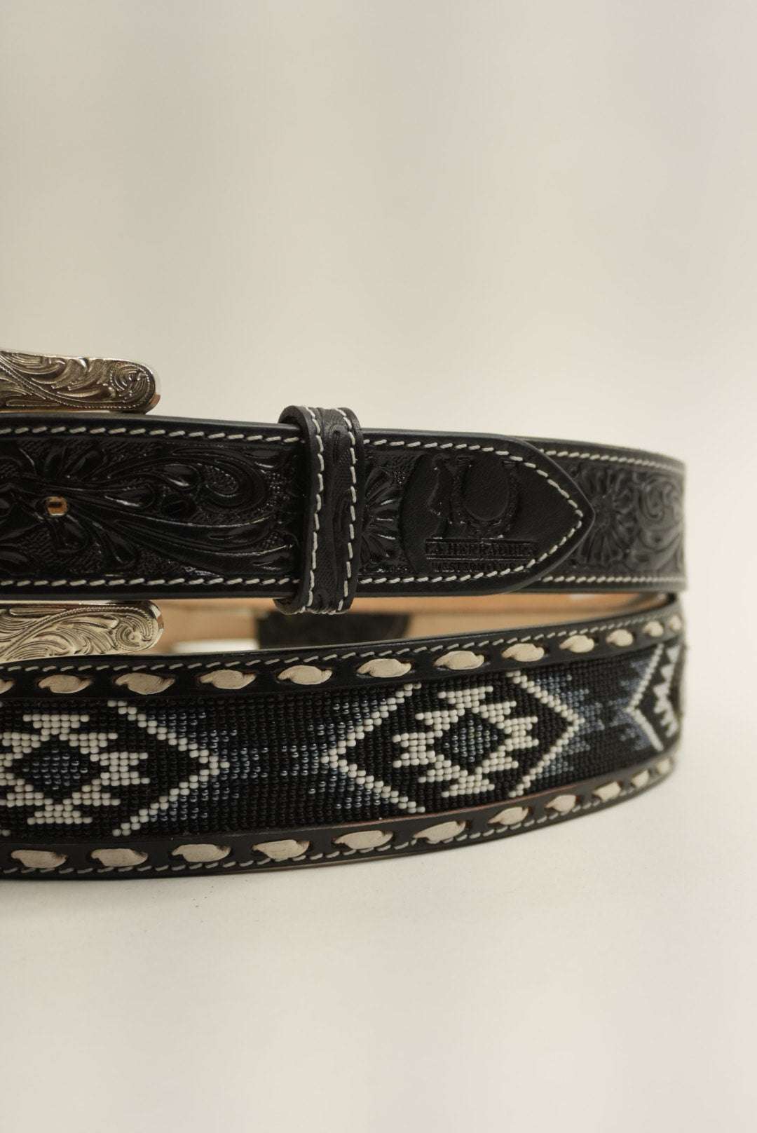 LA HERRADURA BELT BLACK/NAVY BLUE WITH WHITE NEW DESIGN Laherradurawwnc.com