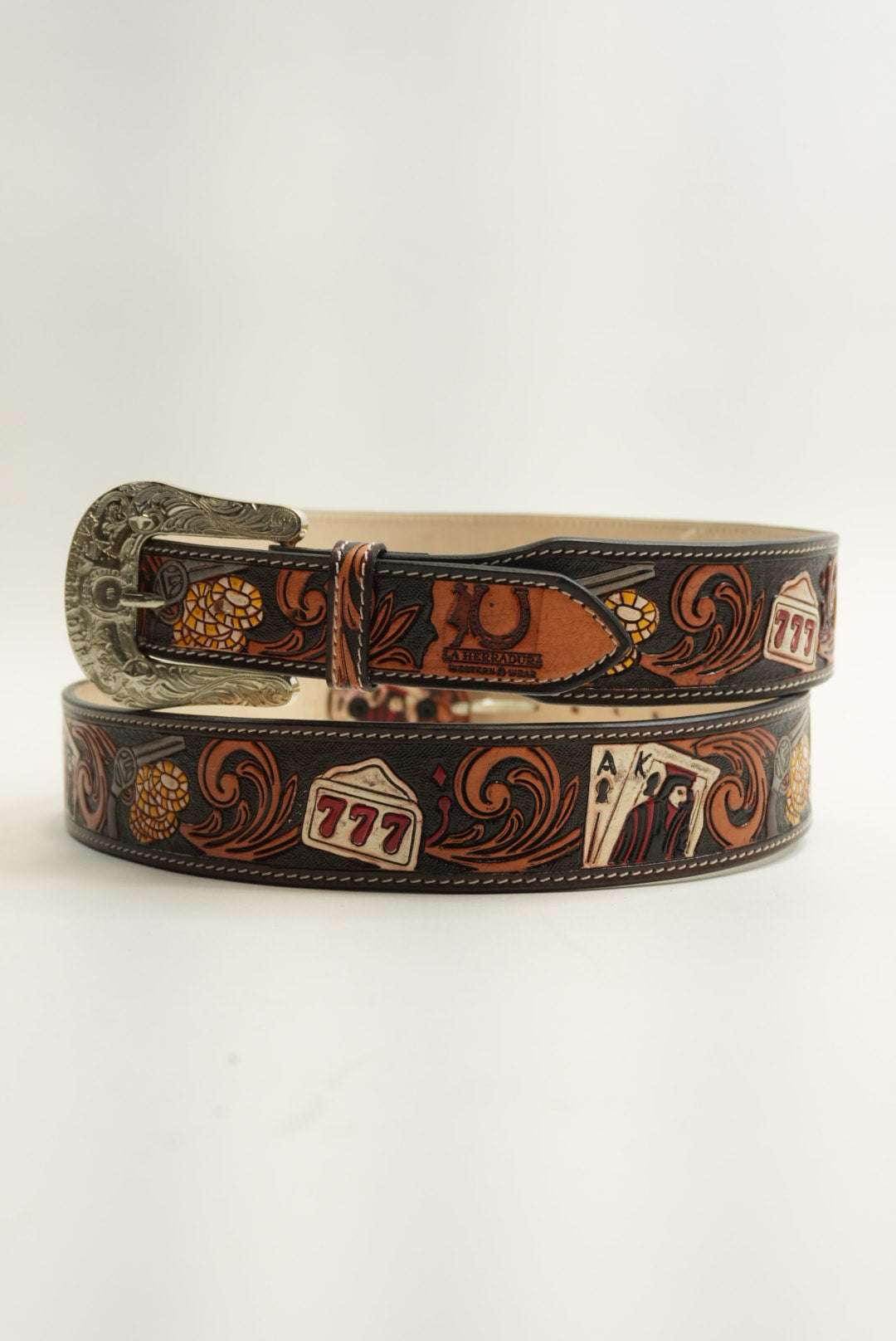 LA HERRADURA BROWN CASINO BELT NEW DESIGN Laherradurawwnc.com