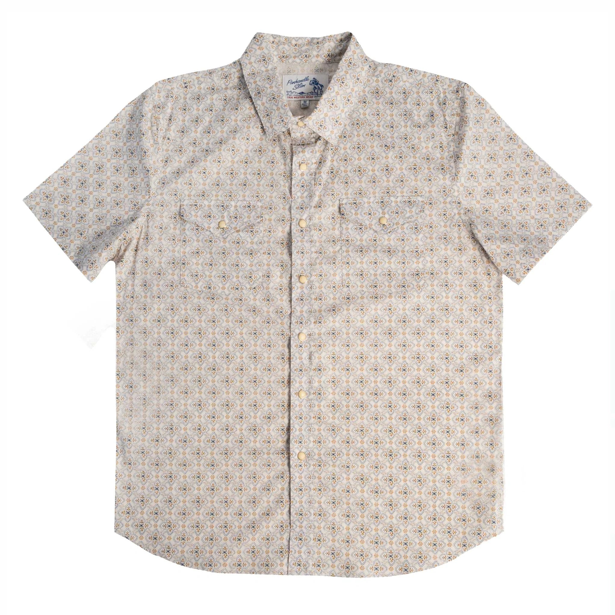 PANHANDLE SLIM TRUE WESTERN WEAR MENS SHIRT NATURAL- PMN3S08142