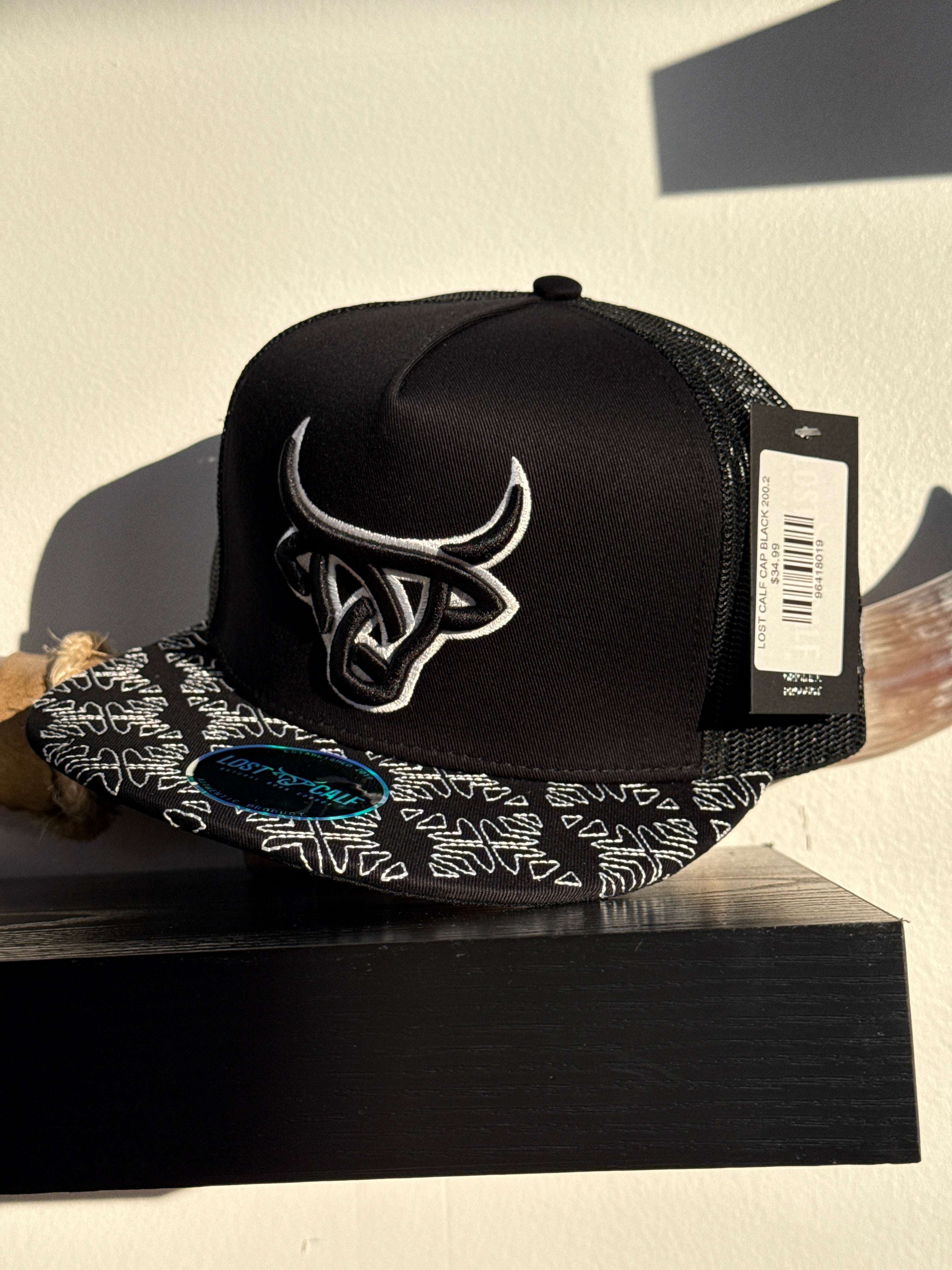 LOST CALF CAP BLACK 200.2 Laherradurawwnc.com