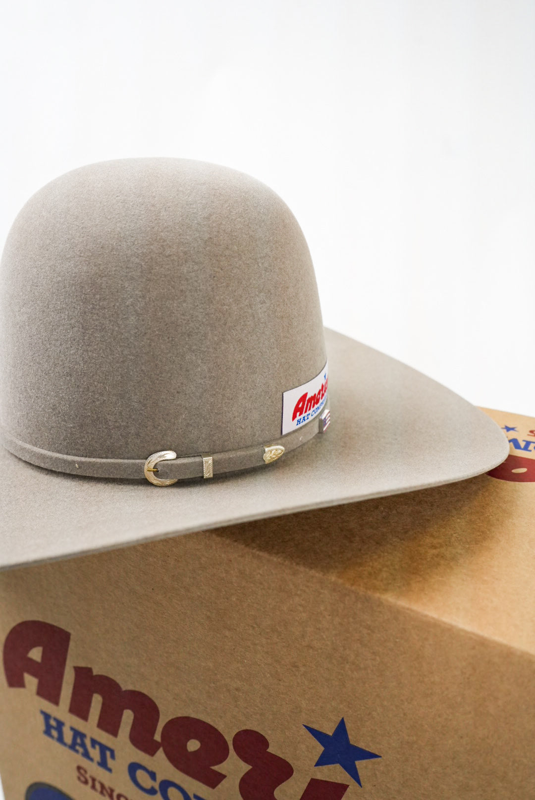 AMERICAN FELT HAT 40X OPEN CROWN NATURAL