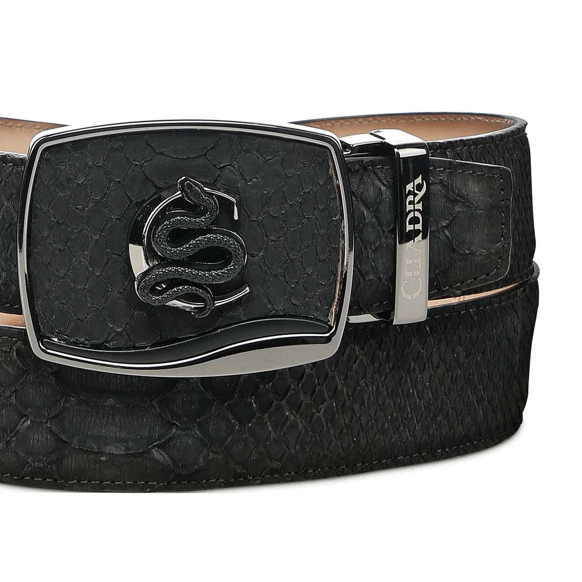 CUADRA BELT PYTHON NUBUCK NEGRO BC483 Laherradurawwnc.com