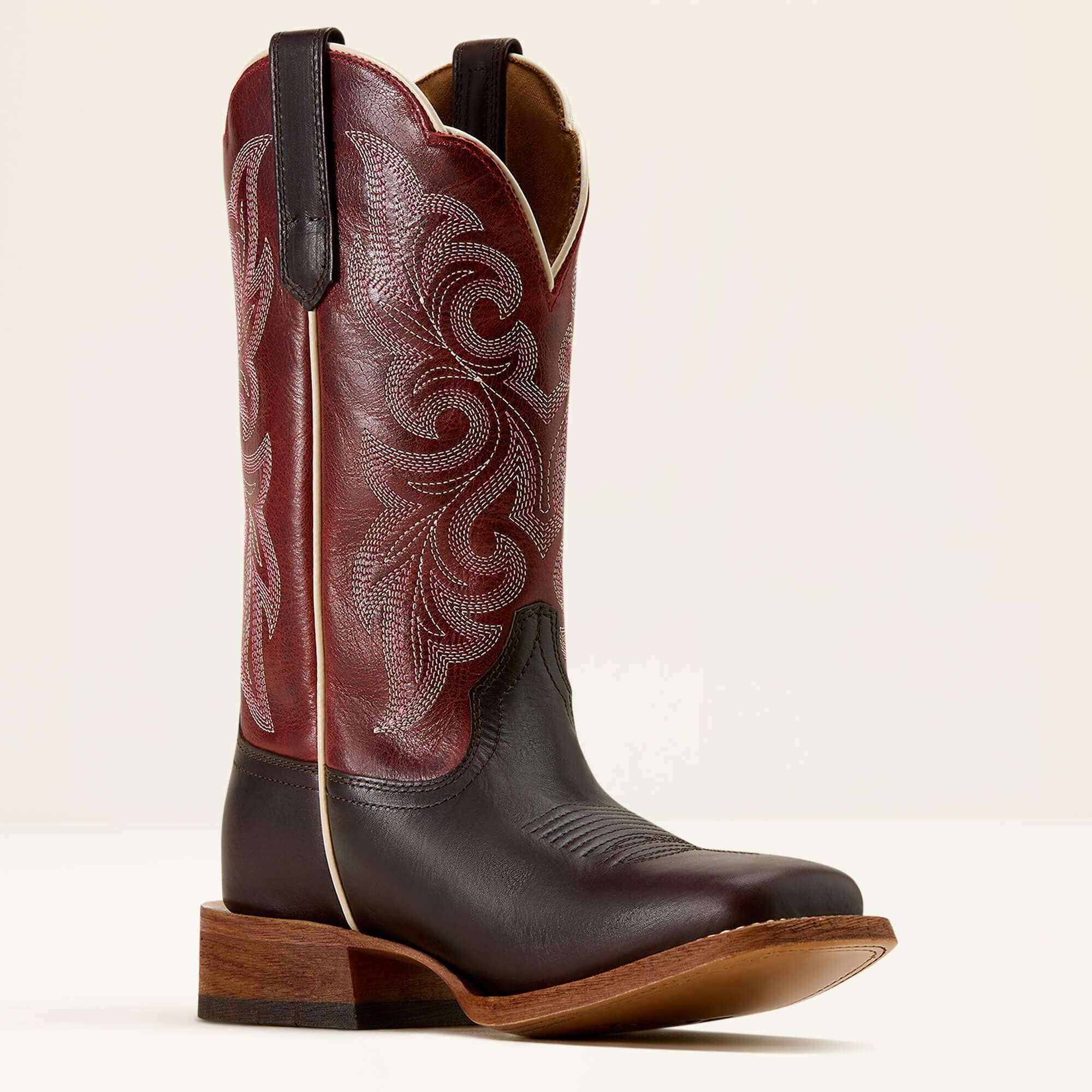 ARIAT WOMEN COUNTY LANE CHOCOLATE/DEEP RED 10074375 Laherradurawwnc.com