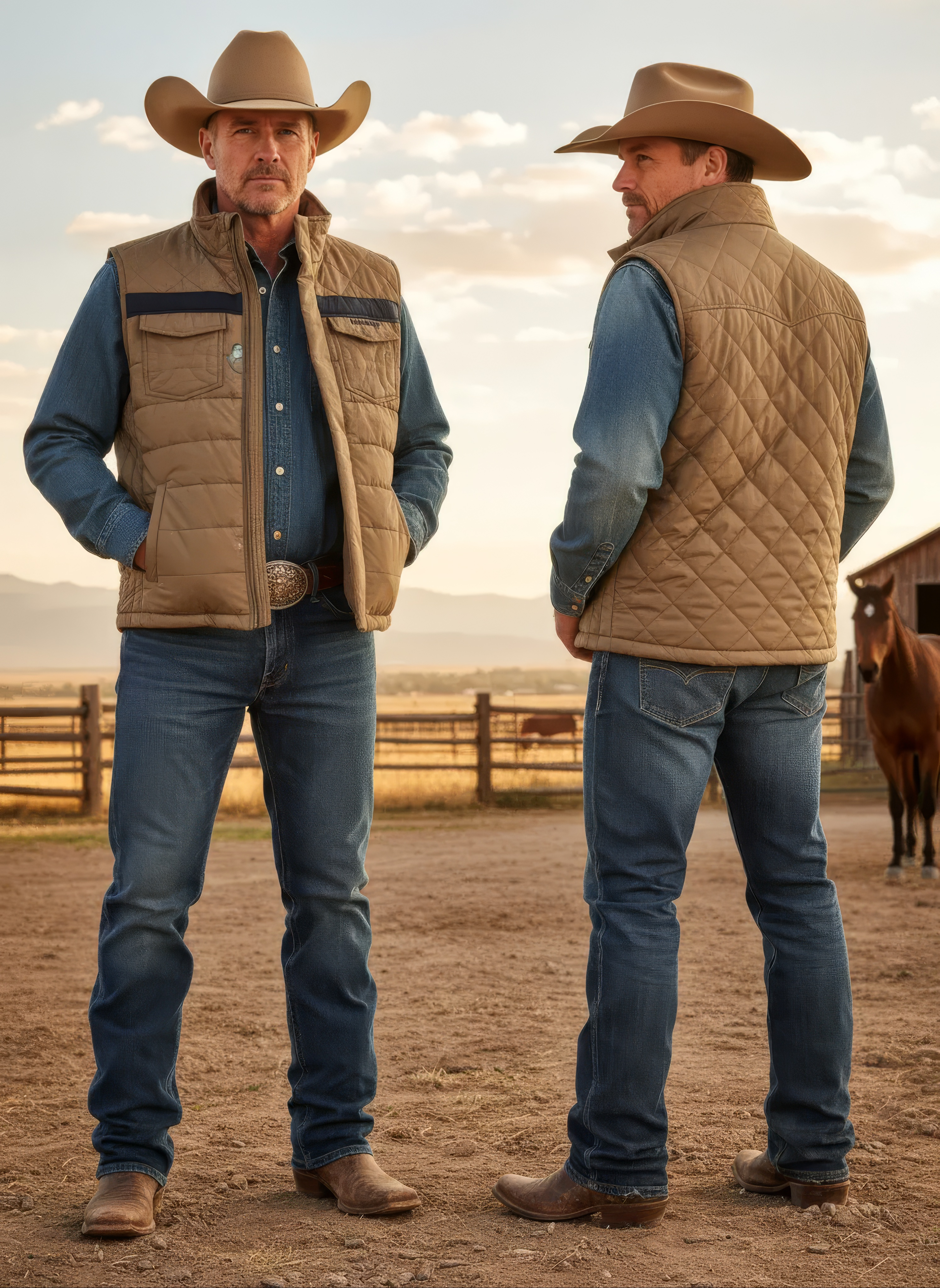 HOOEY MENS BANFF SHITAKE BROWN PACKABLE VEST HV117BR