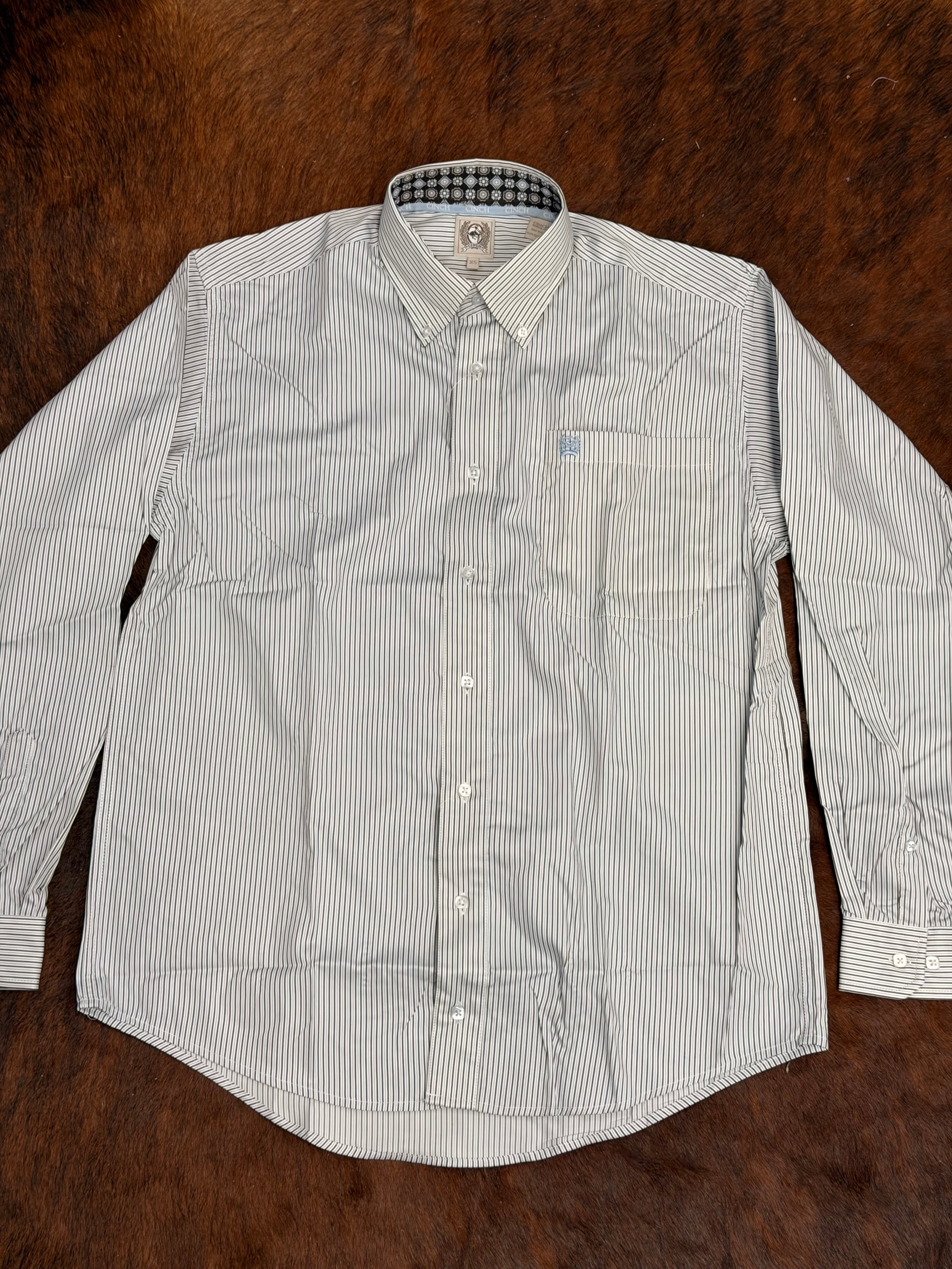 CINCH MEN LS SHIRT STRIPS -MTW1106003