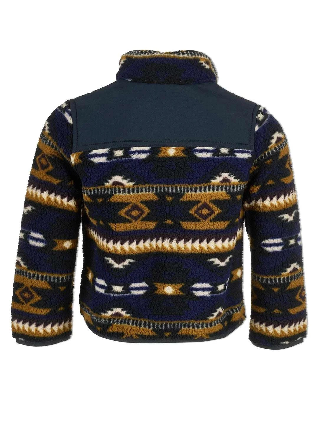 Wrangler Boys' Mixed Sherpa Full Zip Jacket 112353110 Laherradurawwnc.com
