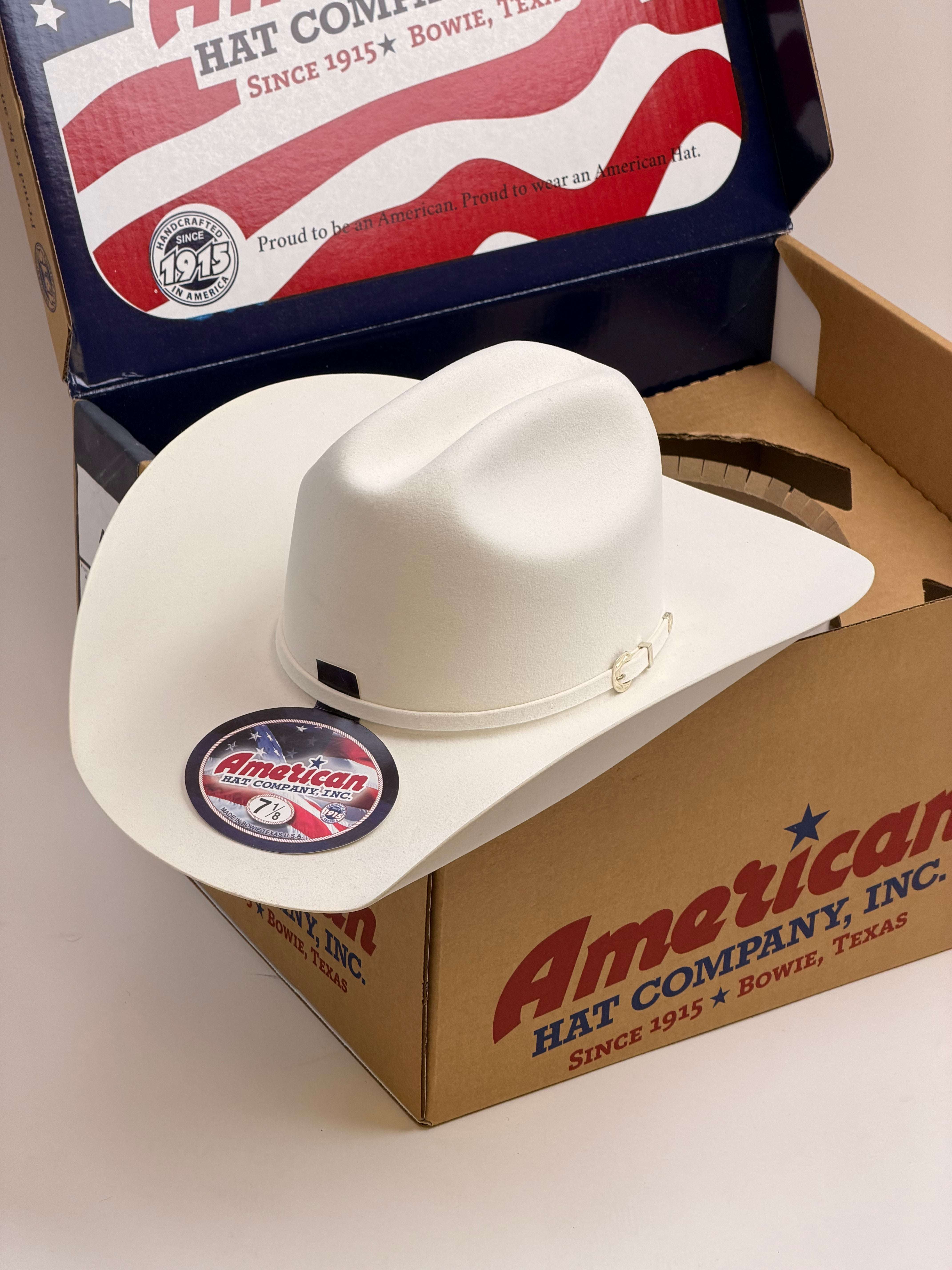 40X American Felt Hat White Laherradurawwnc.com
