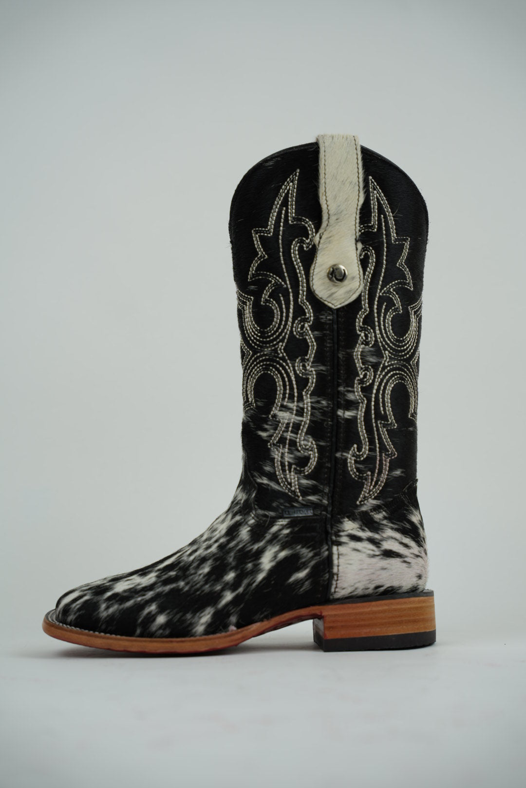 LA HERRADURA WOMEN KATHERINE HD COWHIDE BLANCO NEGRO R/B SQ TOE
