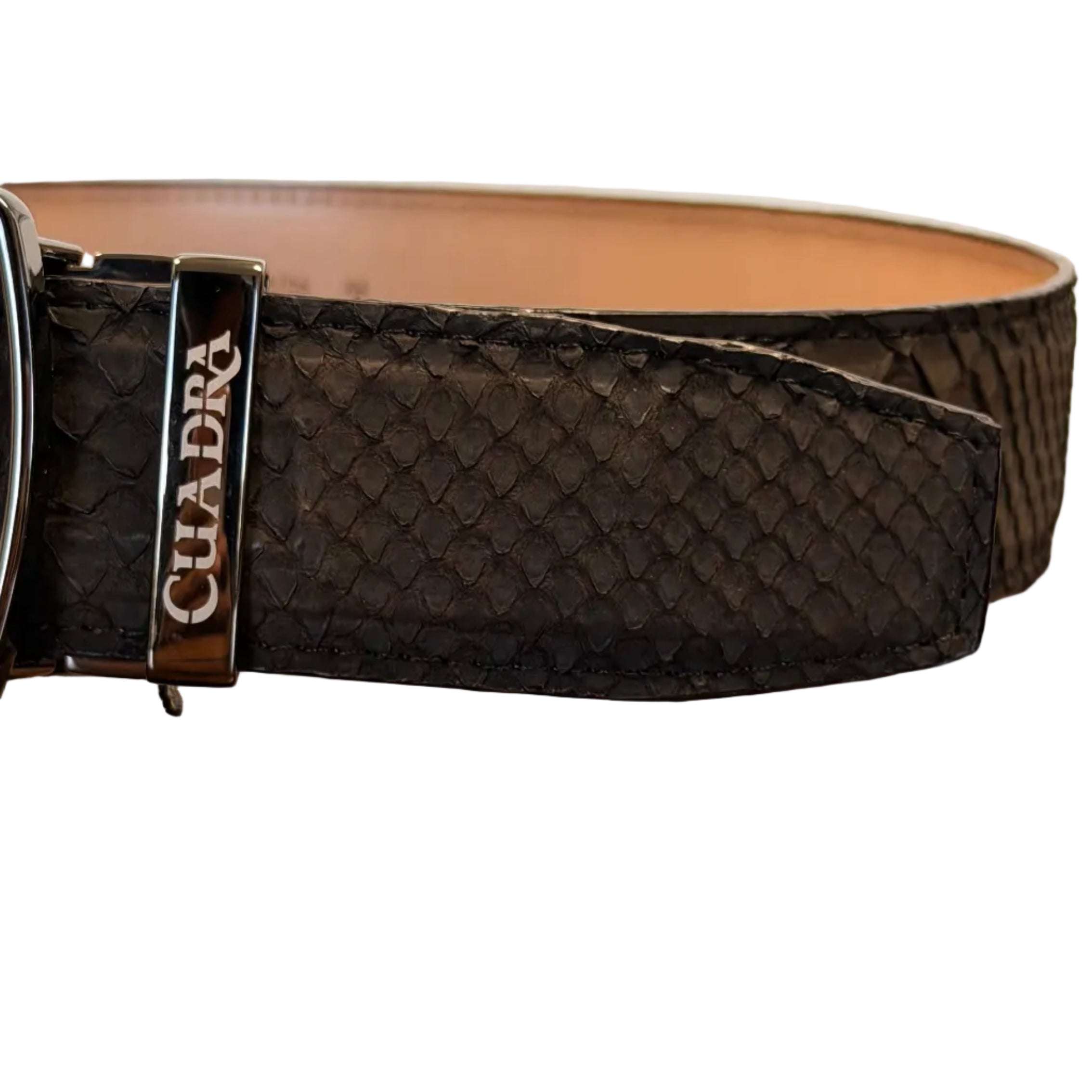 CUADRA MEN PYTHON BACK NUBUCK CAFE BELT BC484 Laherradurawwnc.com