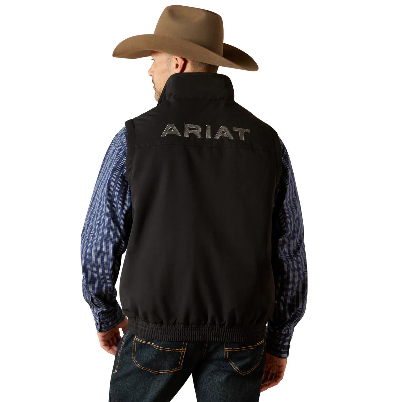 ARIAT MENS FIELD INSULATED BLACK ZIP VEST 10062517