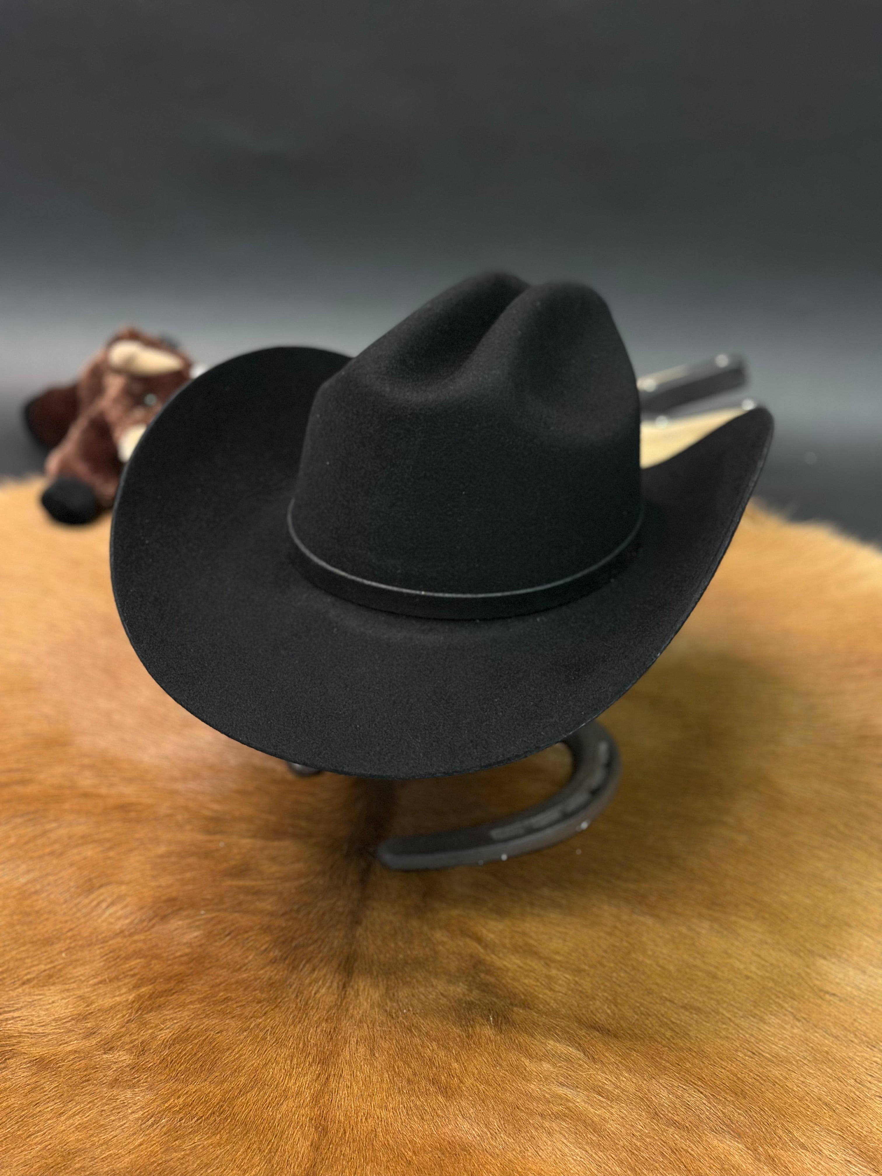 BLACK EL PEDERO BULLHIDE 6X FELT HAT
