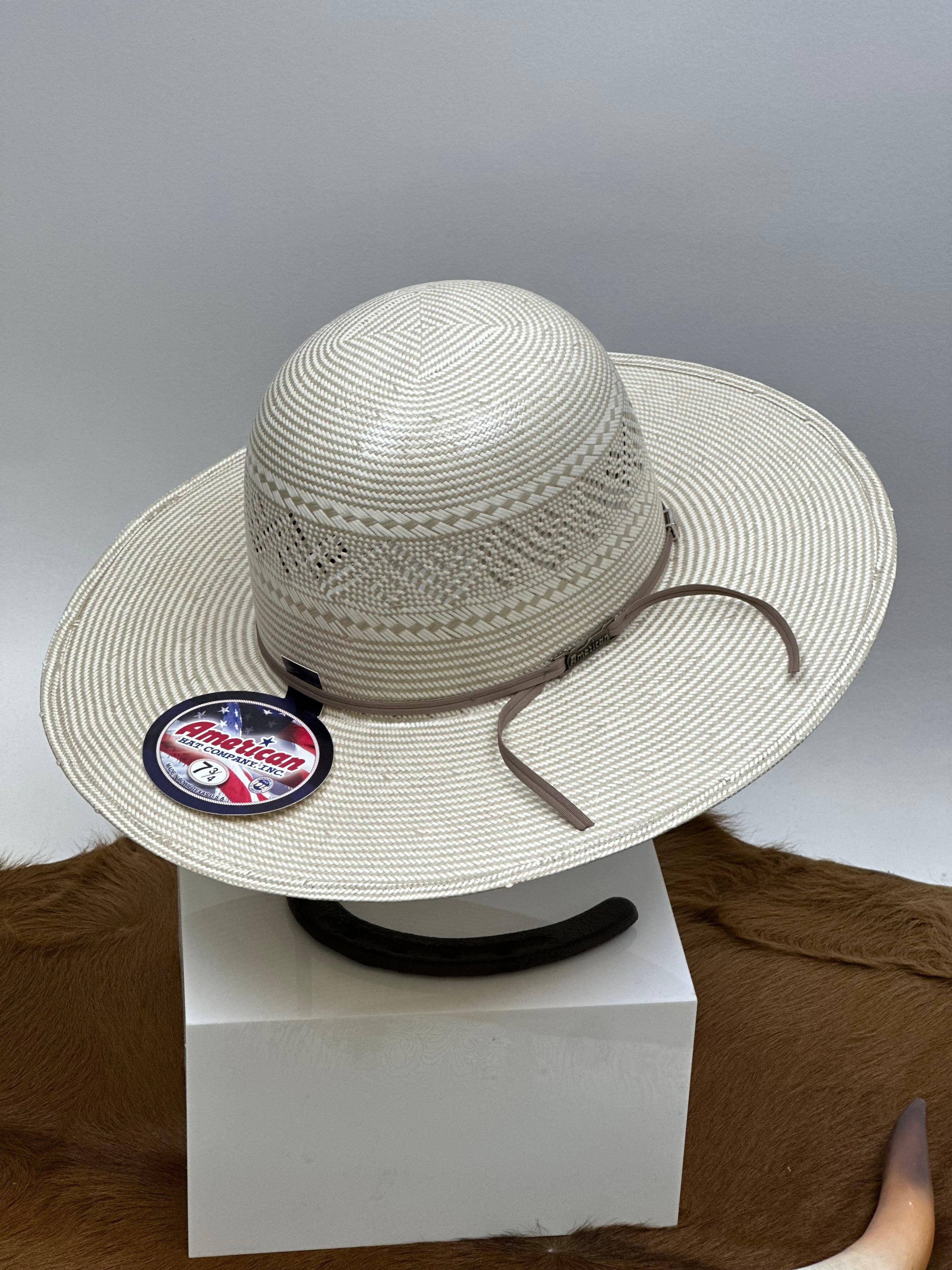 6600 AMERICAN HAT OPEN CROWN STRAW HAT STYLE