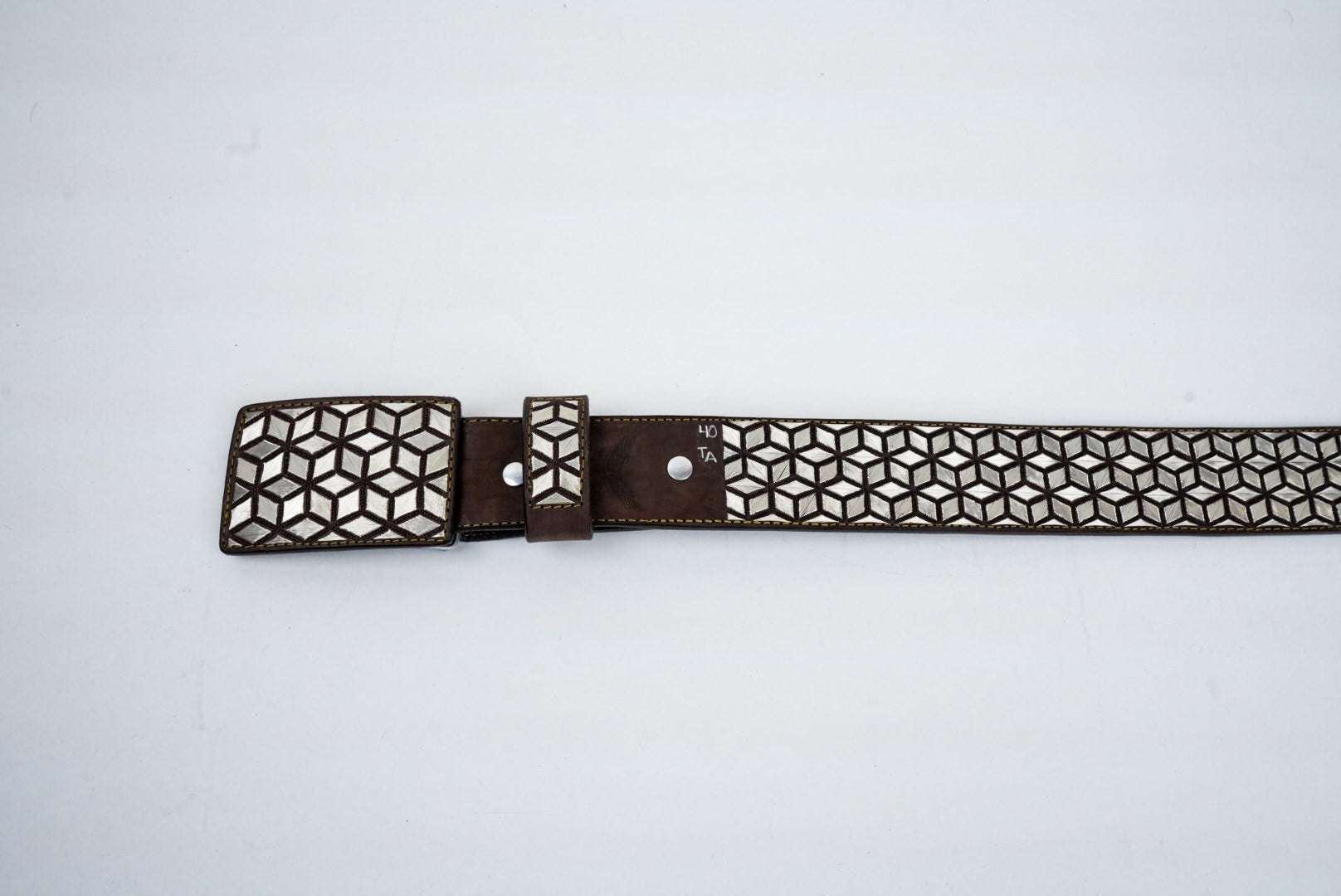 CINTO DE PLATA CUBOS CHOCOLATE Laherradurawwnc.com