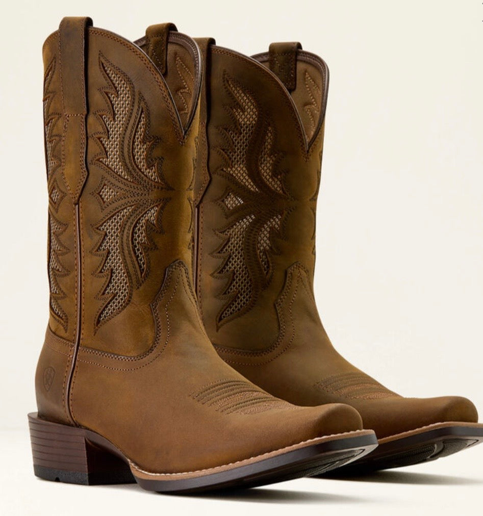 ARIAT MENS BOOT CLEARWATER VentTEK™ DISTRESSED BROWN NARROW CUTTER 10074234