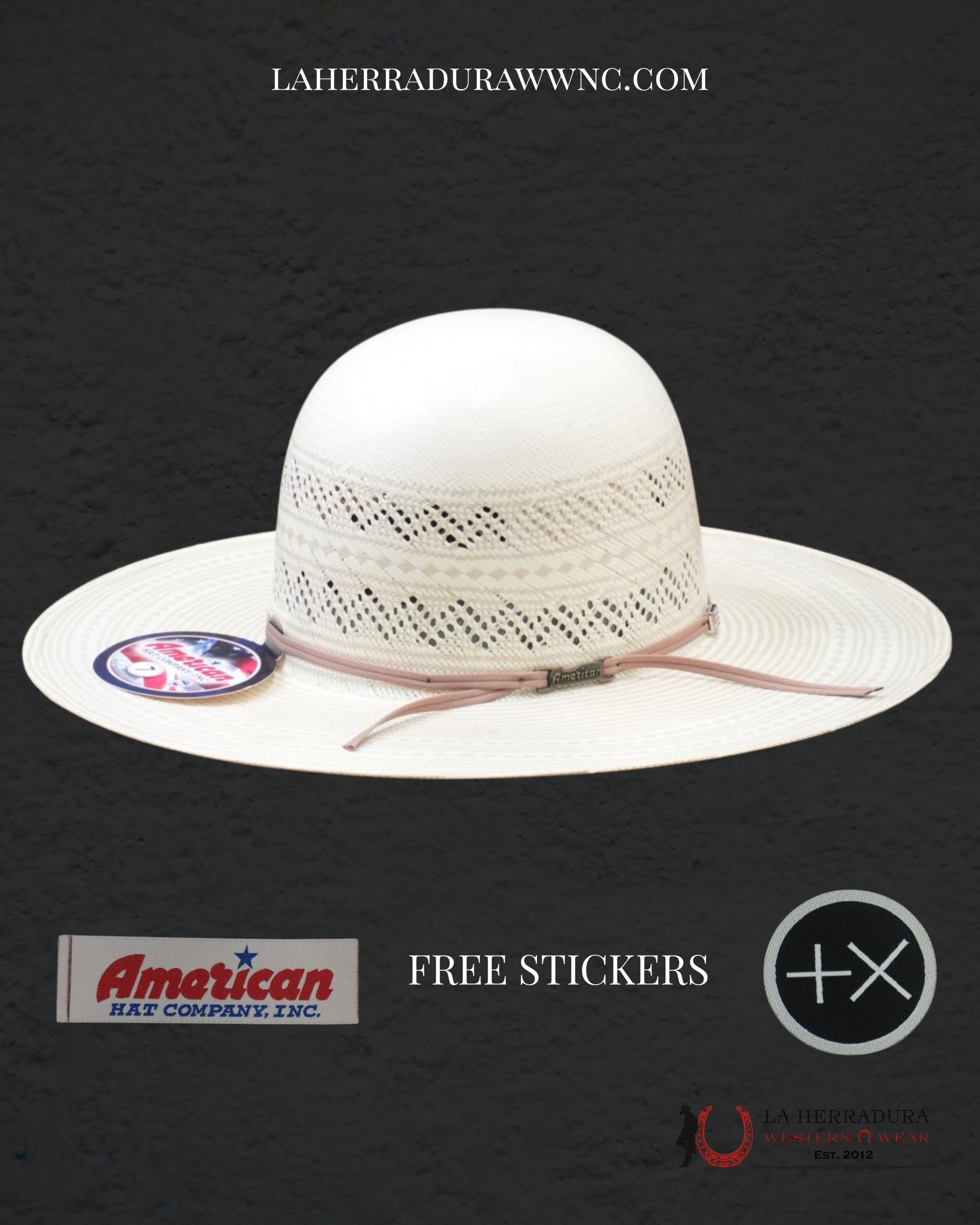 AMERICAN HAT OPEN CROWN STRAW HAT STYLE 6900 TEJANA