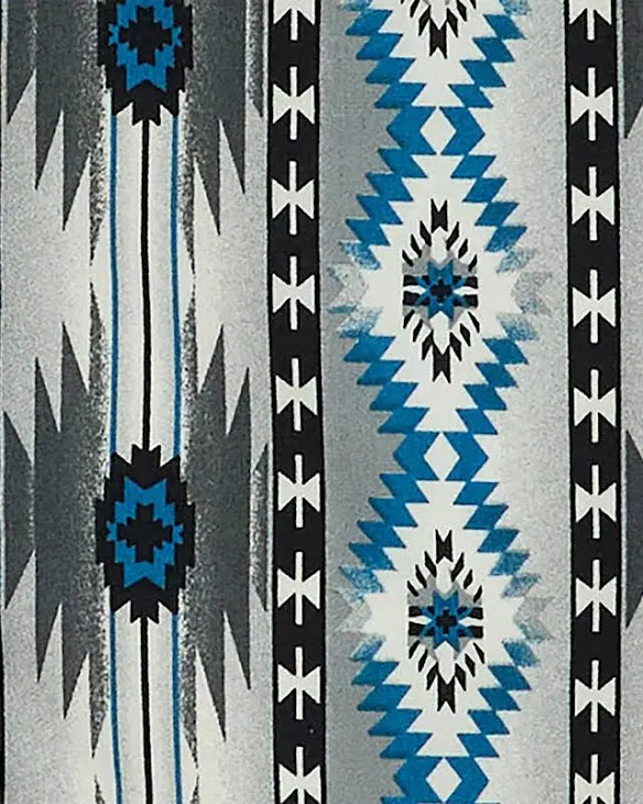 BOY'S WRANGLER LONG SLEEVE SHIRT GREY AND BLUE 112359438