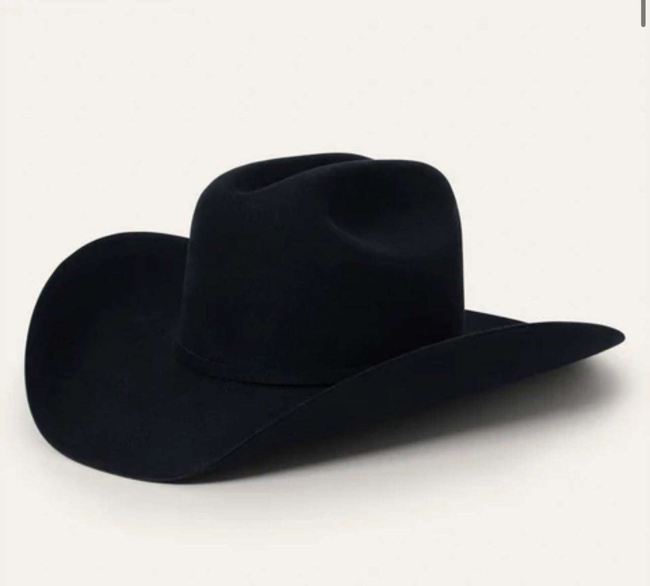 Black cowboy hat on a white background
