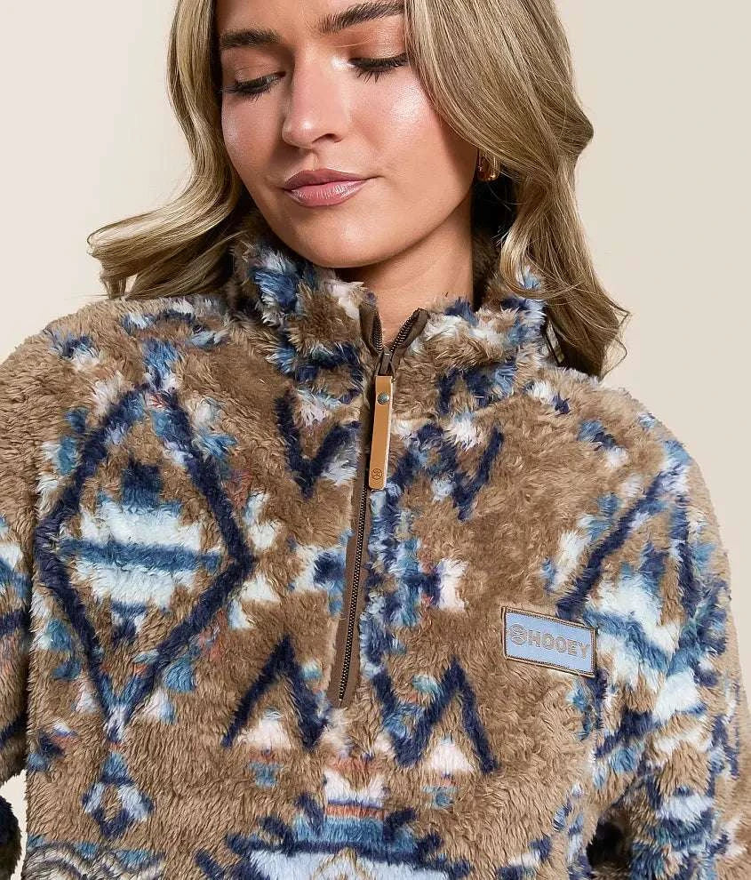 HOOEY LADIES TELLURIDE SHITAKE FLEECE PULLOVER HFP026BRAZ Laherradurawwnc.com