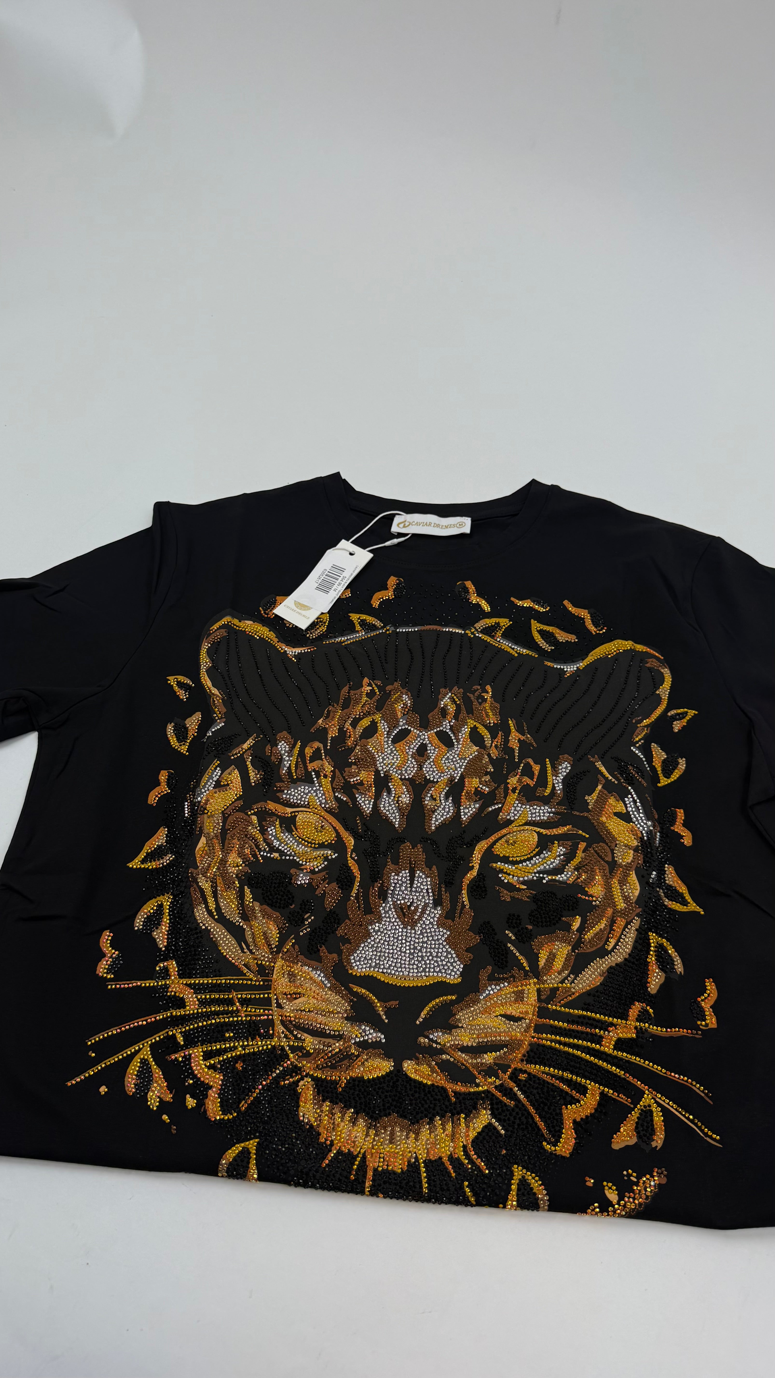 CAVIAR DREMES BLACK T-SHIRT ORANGE JAGUAR -CD94769