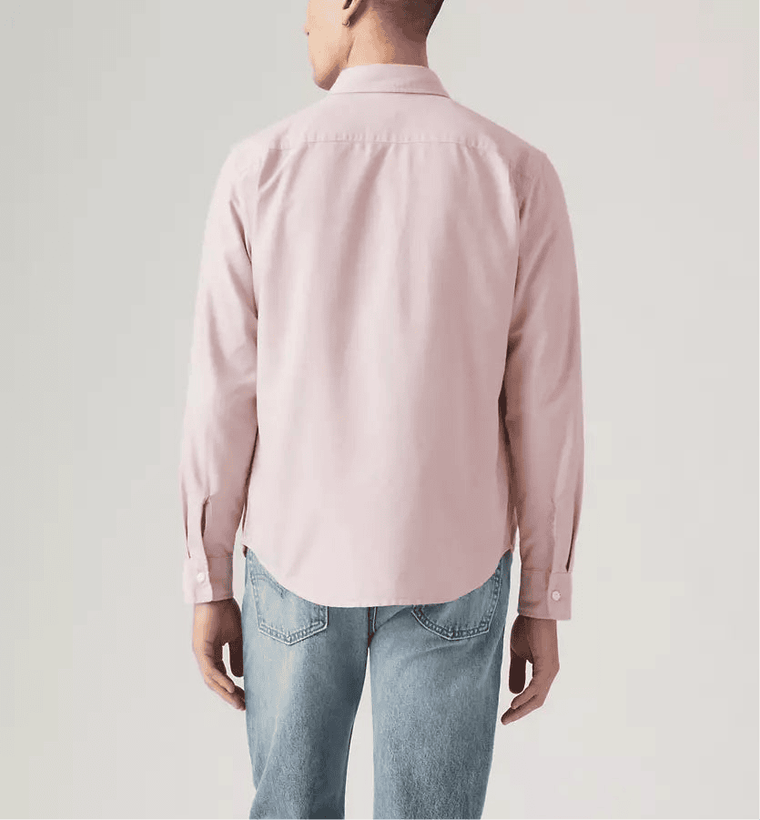 LEVI'S MENS WASHED PINK SHIRT LONG SLEEVE - 857480359 Laherradurawwnc.com